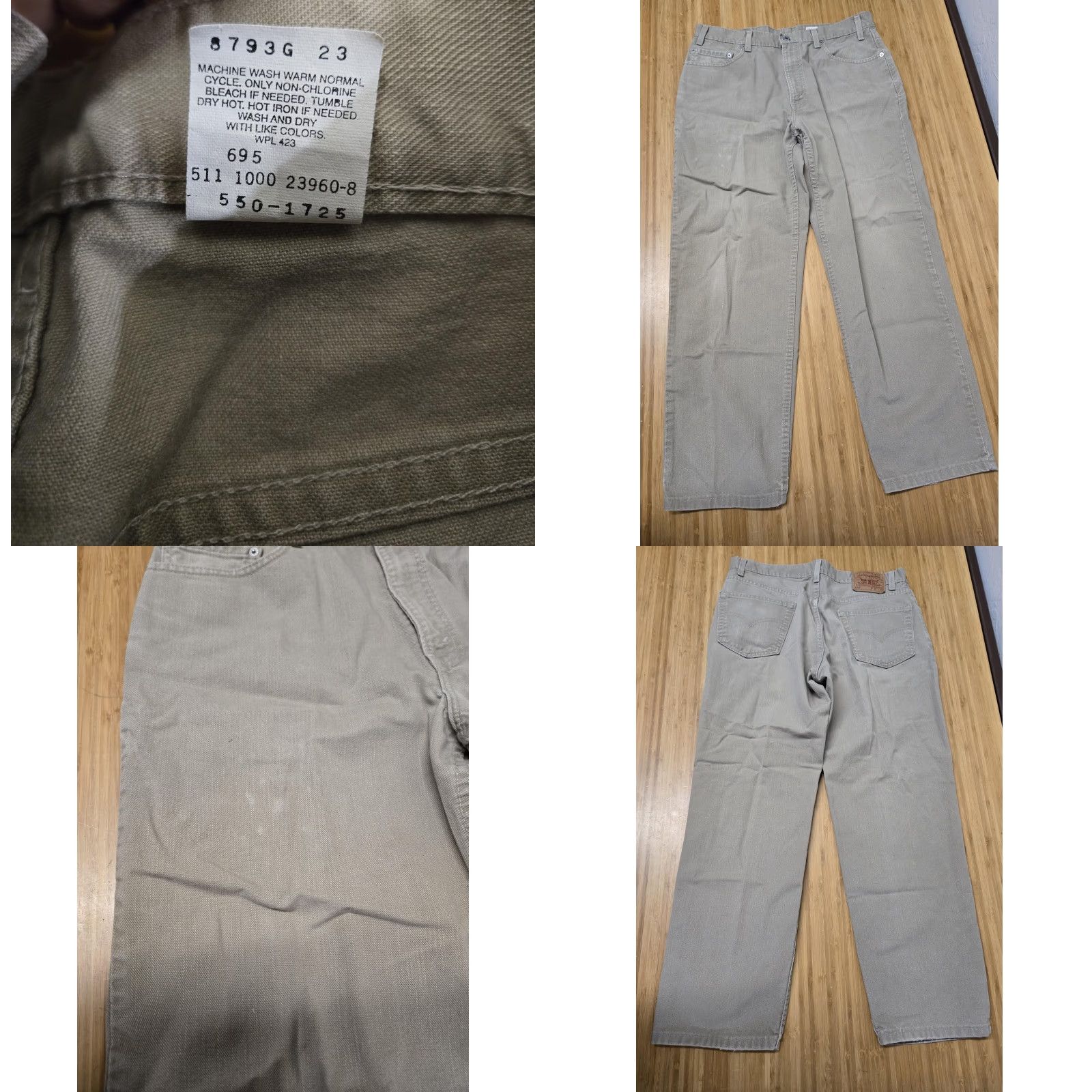 Levi's VINTAGE Levi's 550 Jeans Mens 36x30 Gray Relaxed Tapered Made in USA 90s Size US 36 / EU 52 - 8 Thumbnail