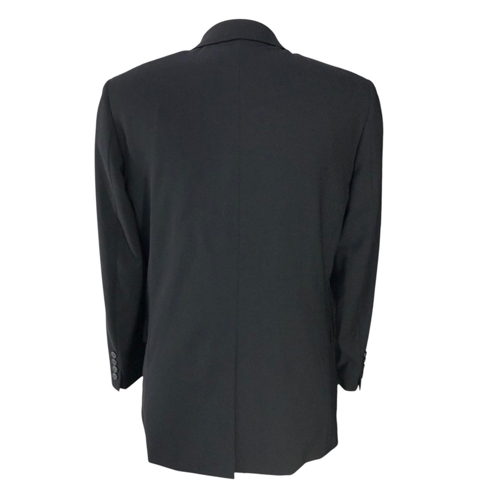 s.Oliver s.Oliver Blazer 46 Black Lars Wool Blend Three Button Jacket Size 42R - 9 Thumbnail
