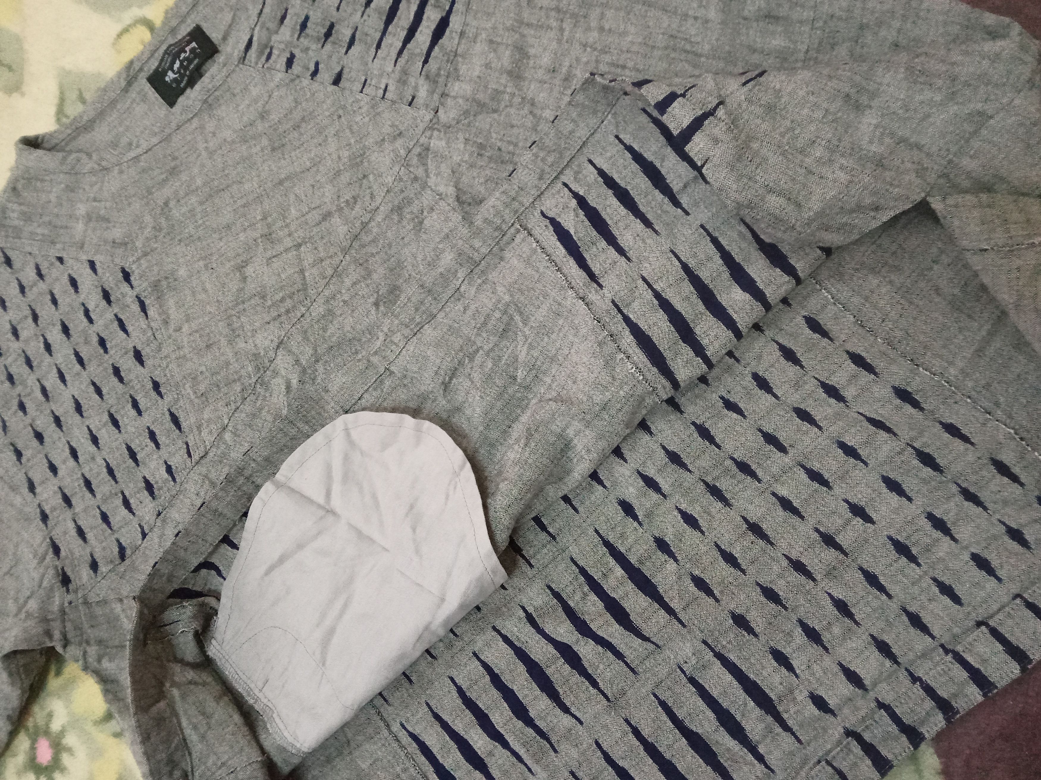 Japanese Brand Giemon Kurume Traditional Fabric Kasuri Top Size M / US 6-8 / IT 42-44 - 9 Thumbnail
