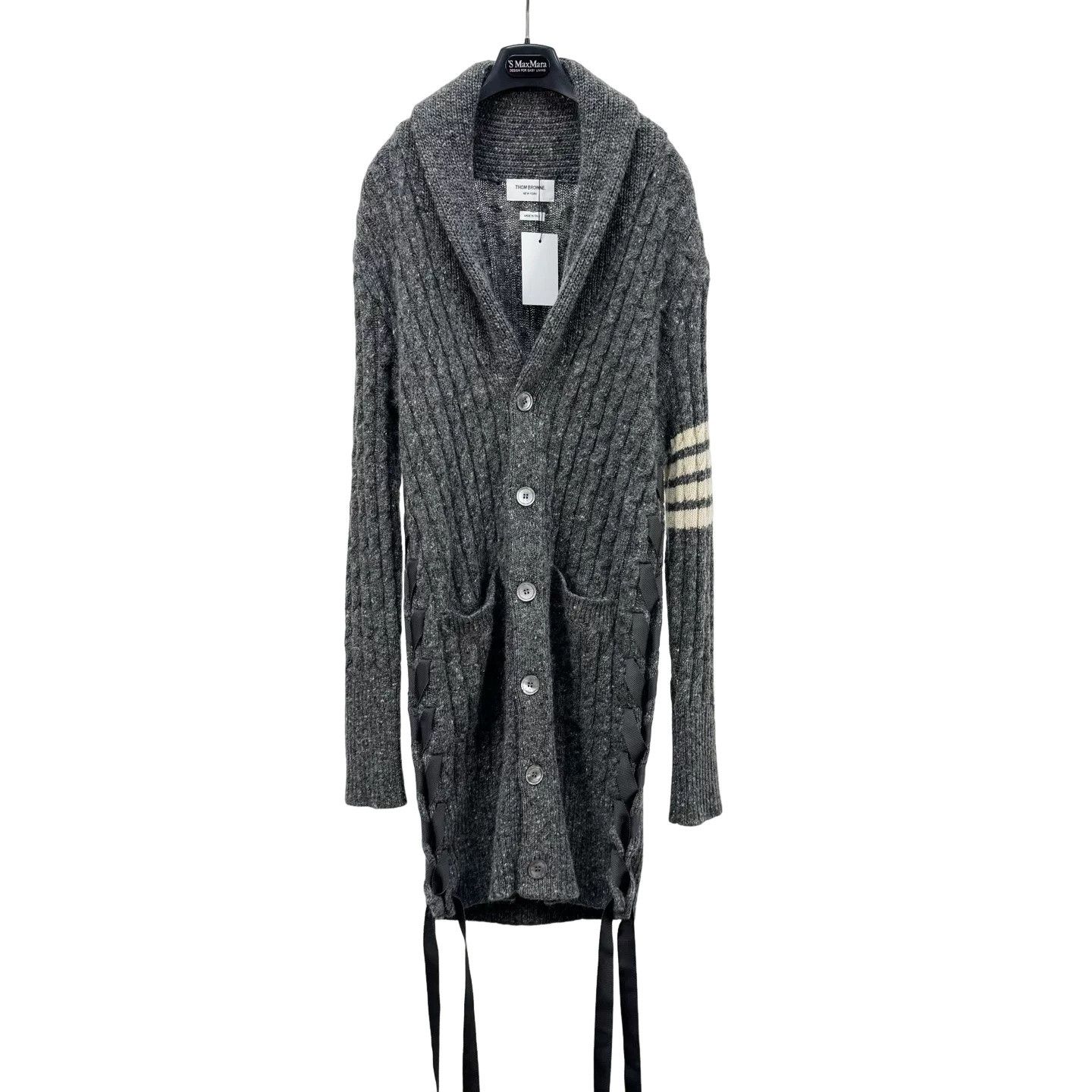 Thom Browne Thom Browne Cable Knit 4-Bar Cardigan Size 1 Size US S / EU 44-46 / 1 - 1 Thumbnail