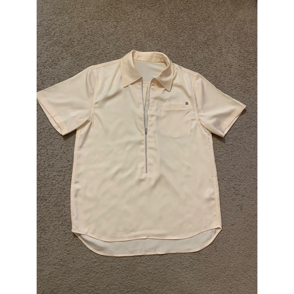 Helmut Lang 1998 Stripe Beige Shirt | Grailed