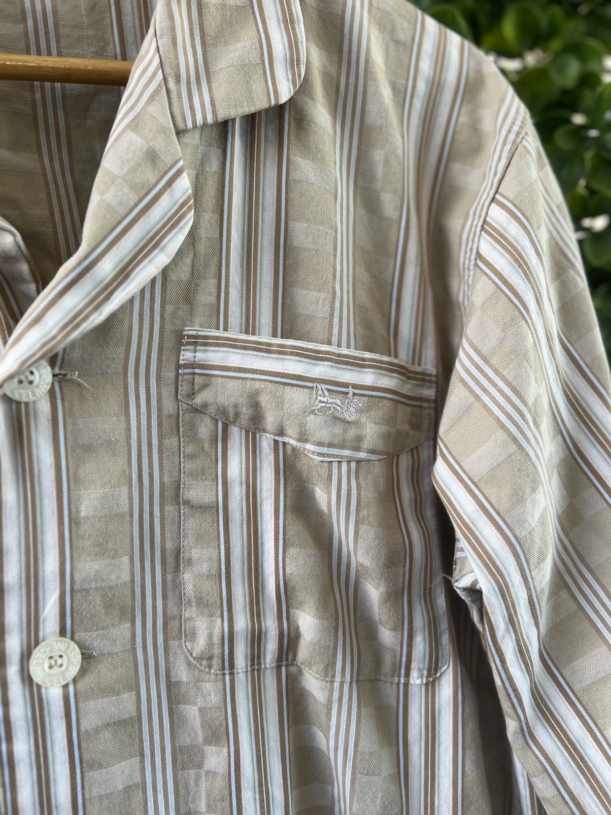 Celine × Vintage Vintage Early 90s Celine Pajamas Shirt Sz Medium Size M / US 6-8 / IT 42-44 - 3 Thumbnail