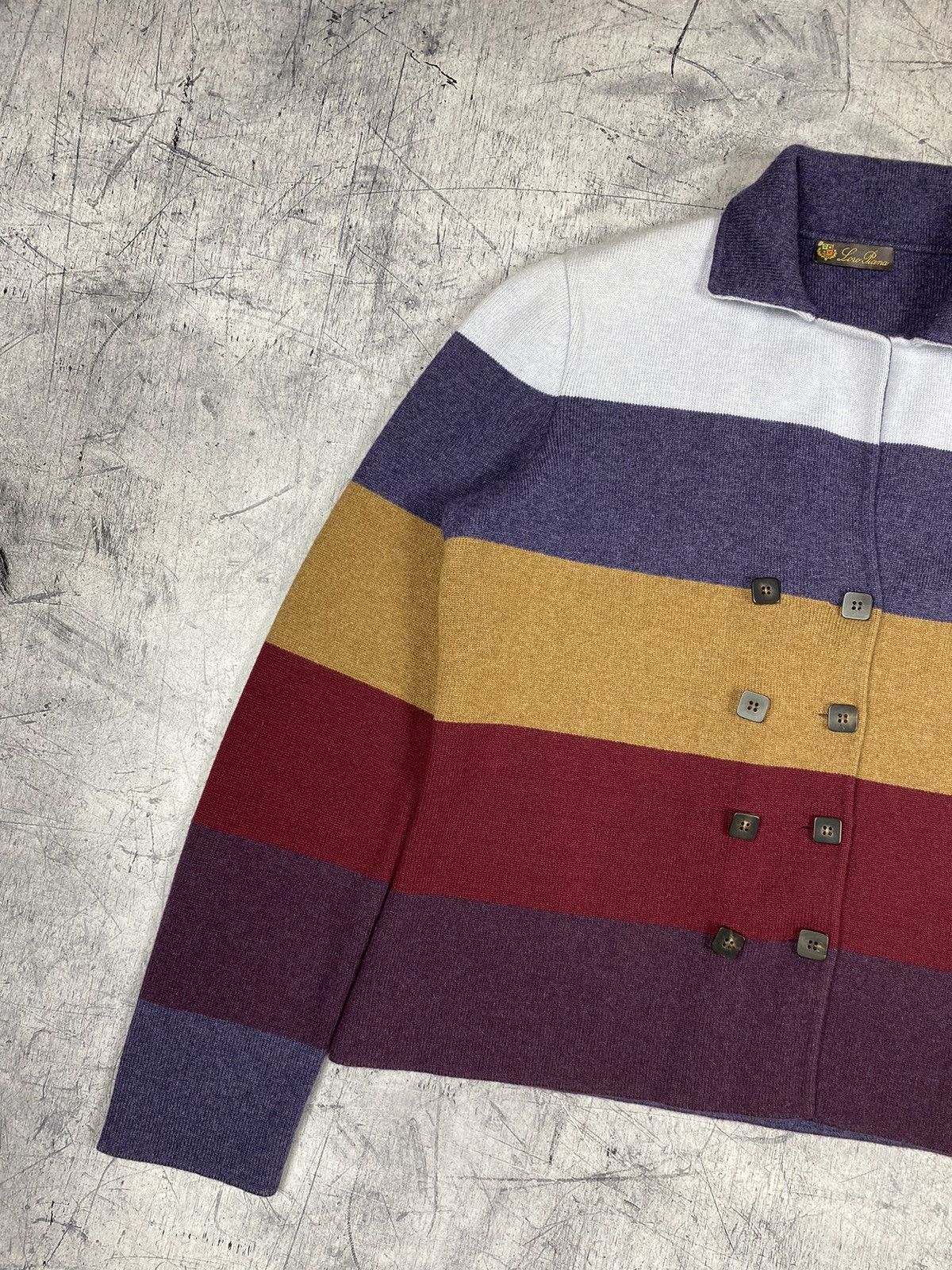 Loro Piana Rare Loro Piana Reversible Striped Cashmere Sweater Jacket Size L / US 10 / IT 46 - 4 Thumbnail