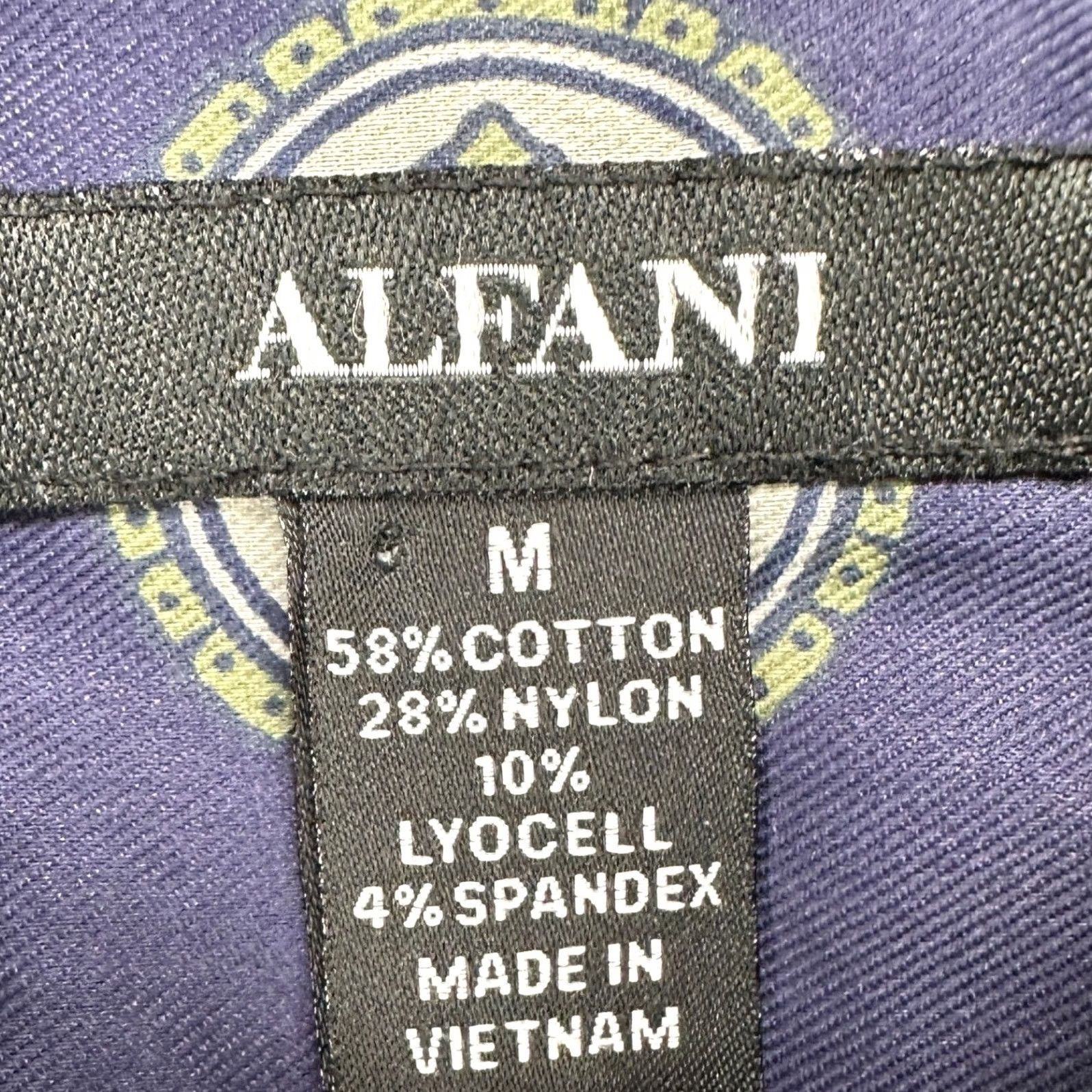 Alfani VINTAGE Alfani Shirt Button Up Mens Medium Blue Geometric Short Sleeve Nylon Blend NEW Size US M / EU 48-50 / 2 - 5 Thumbnail