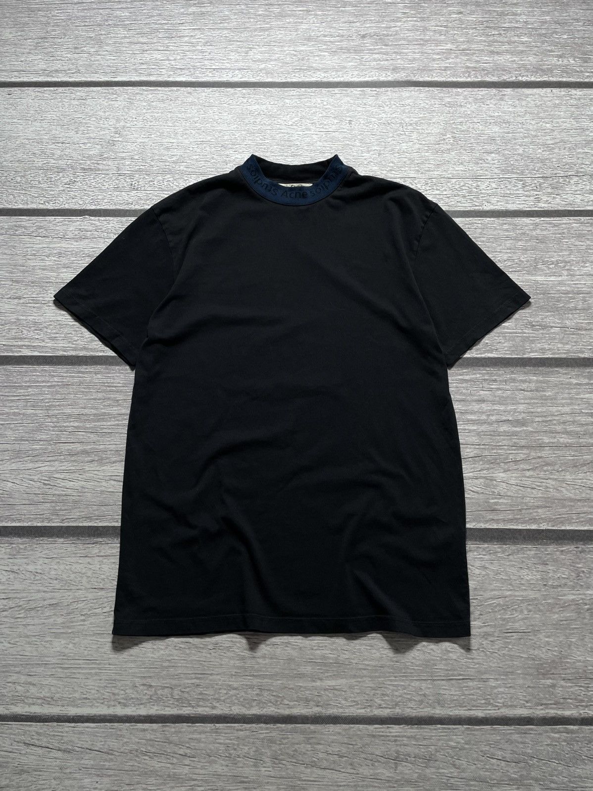 Acne Studios Acne Studios Neck Logo Black T-shirt tee Size US M / EU 48-50 / 2 - 1 Thumbnail