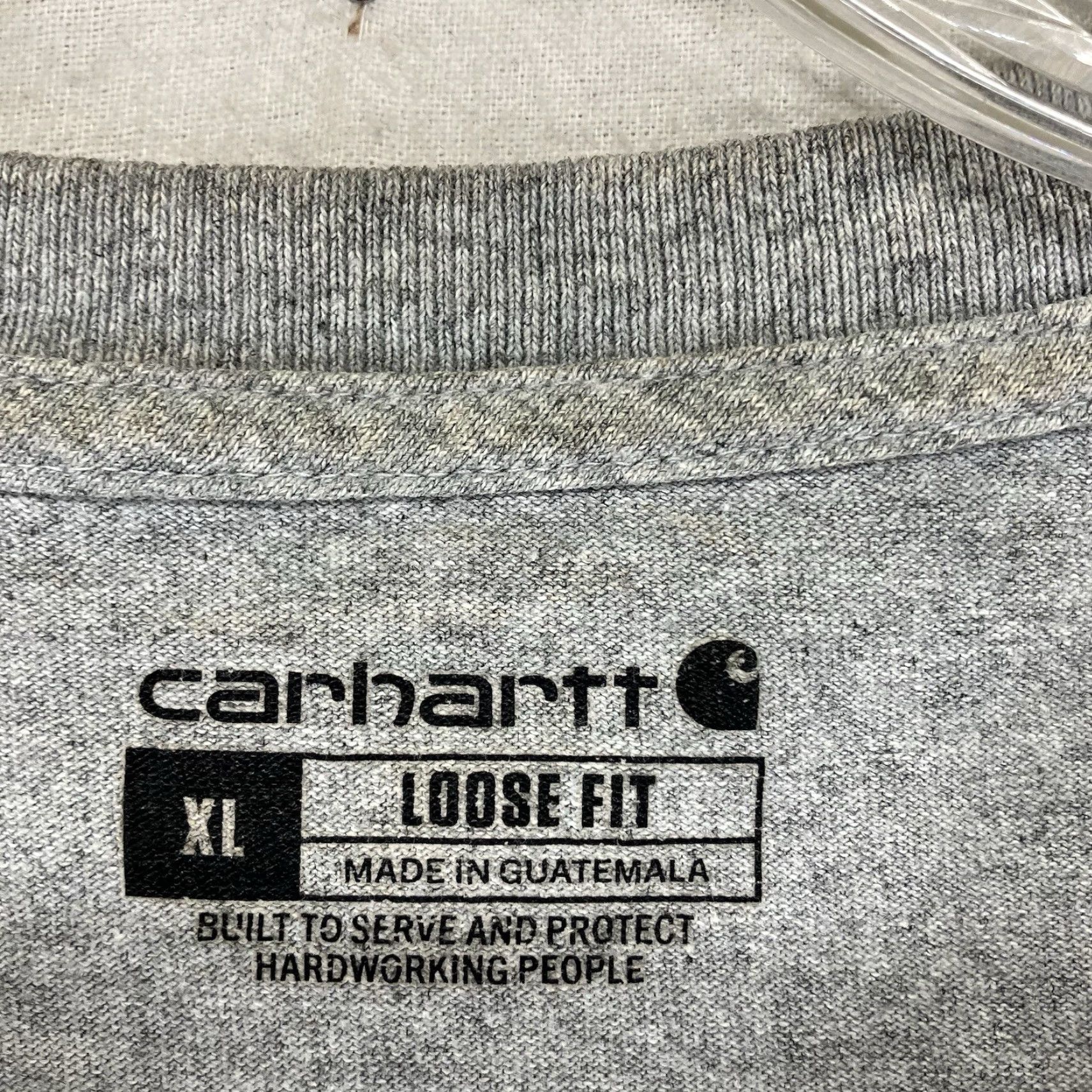 Carhartt Carhartt Shirt Mens Gray XL Henley Short Sleeve Relaxed Fit Cotton Polyester Blend Size US XL / EU 56 / 4 - 3 Thumbnail