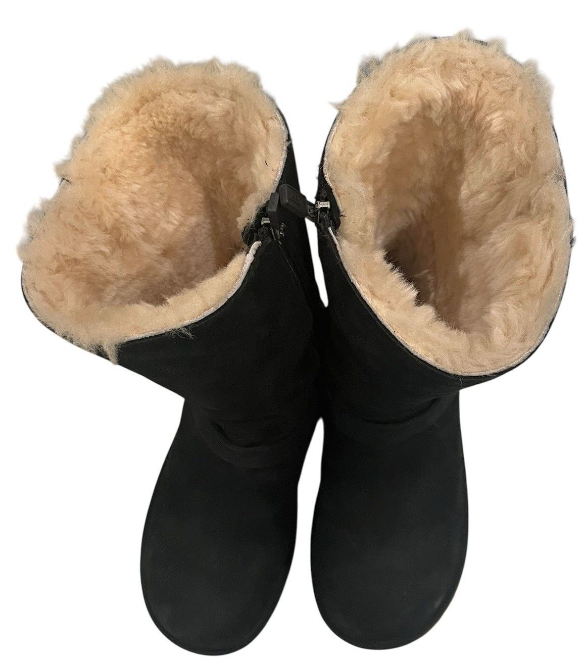 Ugg UGG Kengsington Leather Sheepskin Buckles Moto Boots Size US 6 / IT 36 - 6 Thumbnail