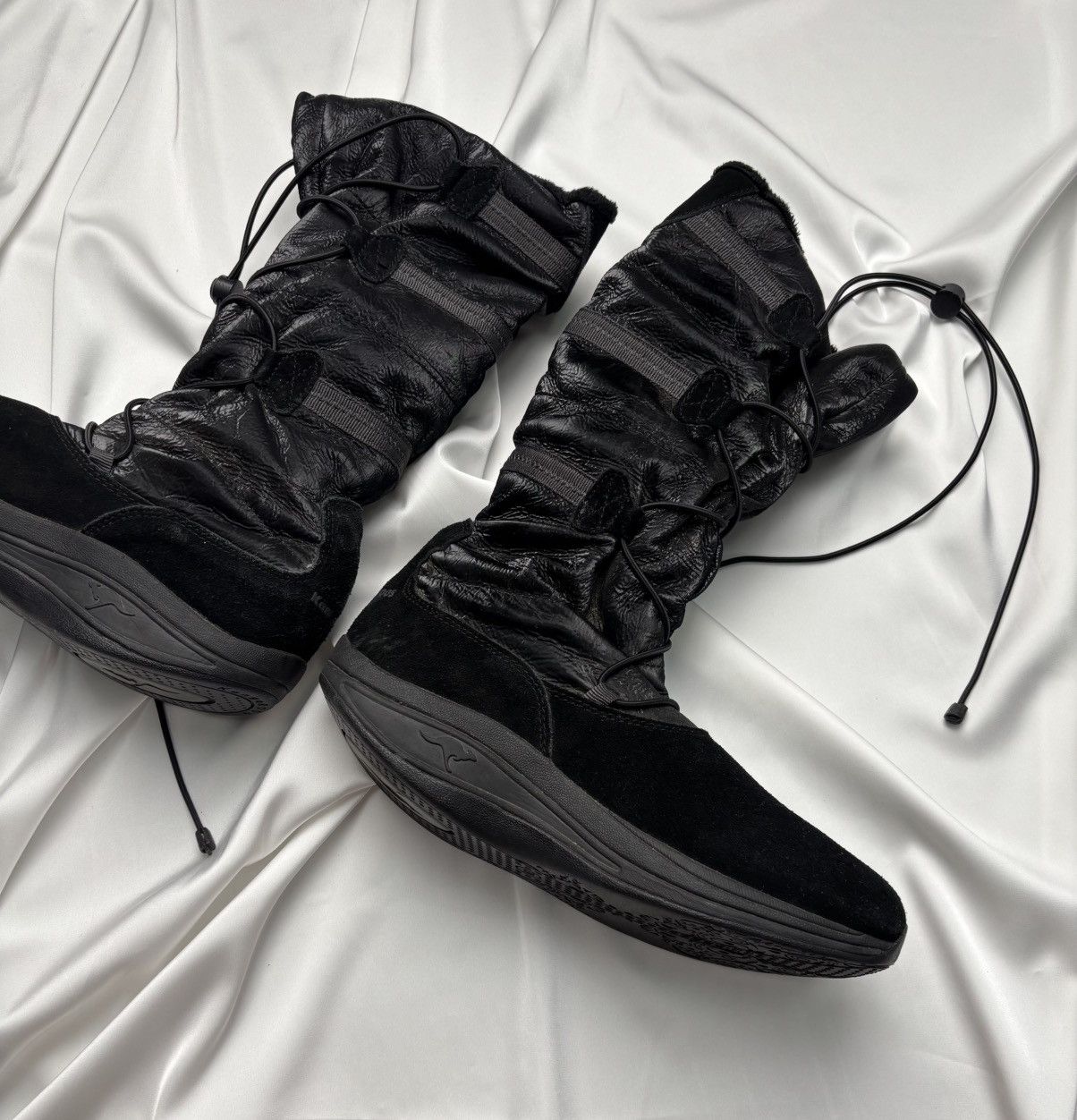 KangaROOS Kangaroos adjustable black goth boots with straps Size US 9 / IT 39 - 7 Thumbnail