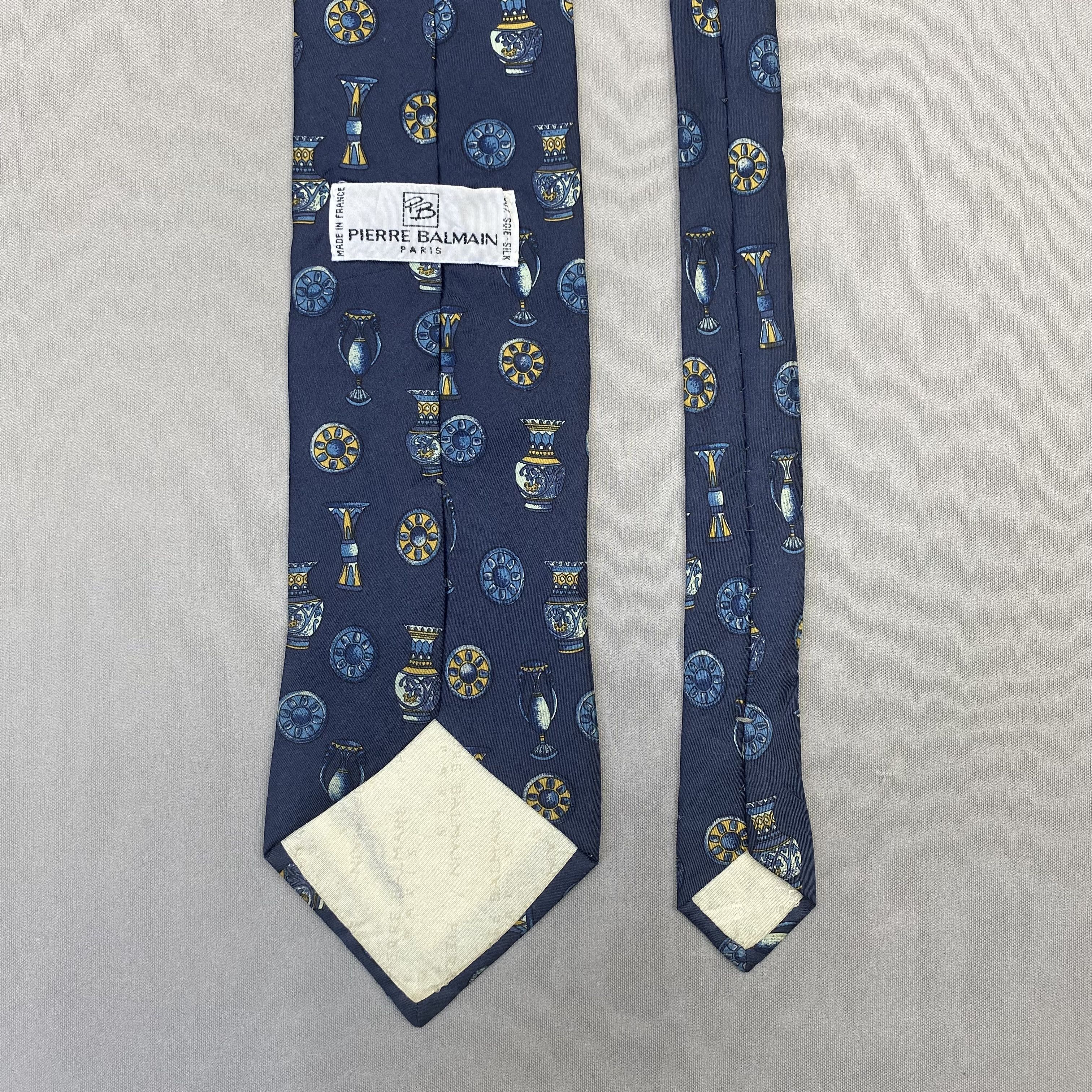 Japanese Brand Vintage Pierre Balmain SILK Necktie Cravate Pure Silk Size ONE SIZE - 6 Thumbnail