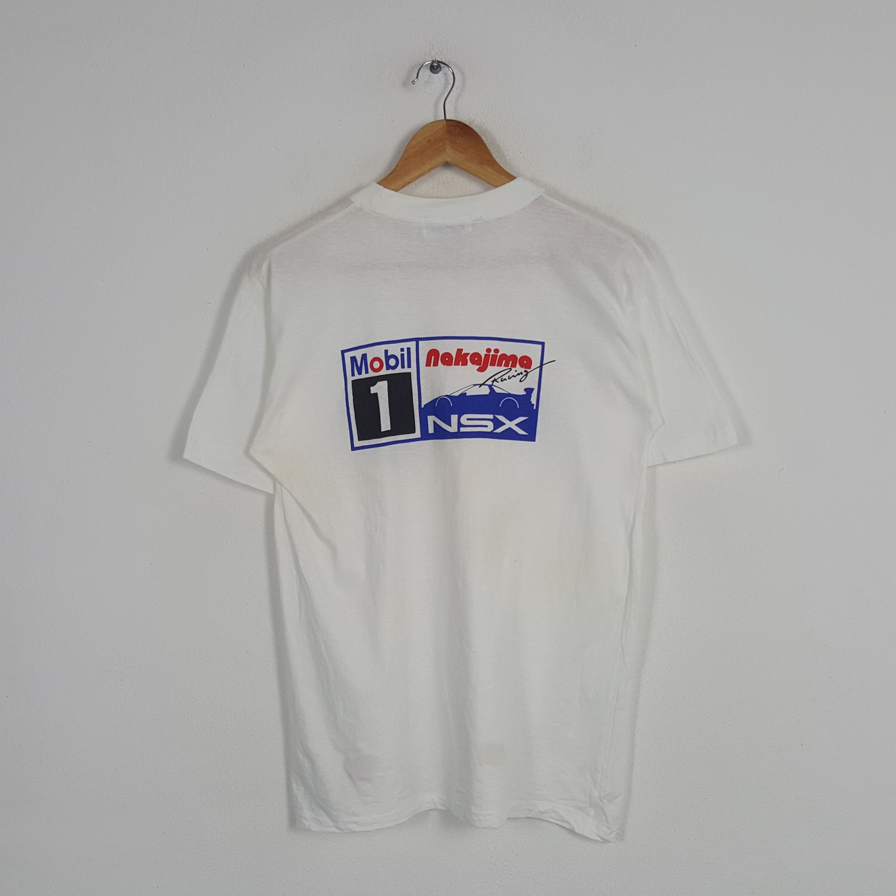 Japanese Brand × Vintage Vintage Mobil 1 Nakajima Racing NSX Japanese Honda Tshirt Size US M / EU 48-50 / 2 - 1 Thumbnail