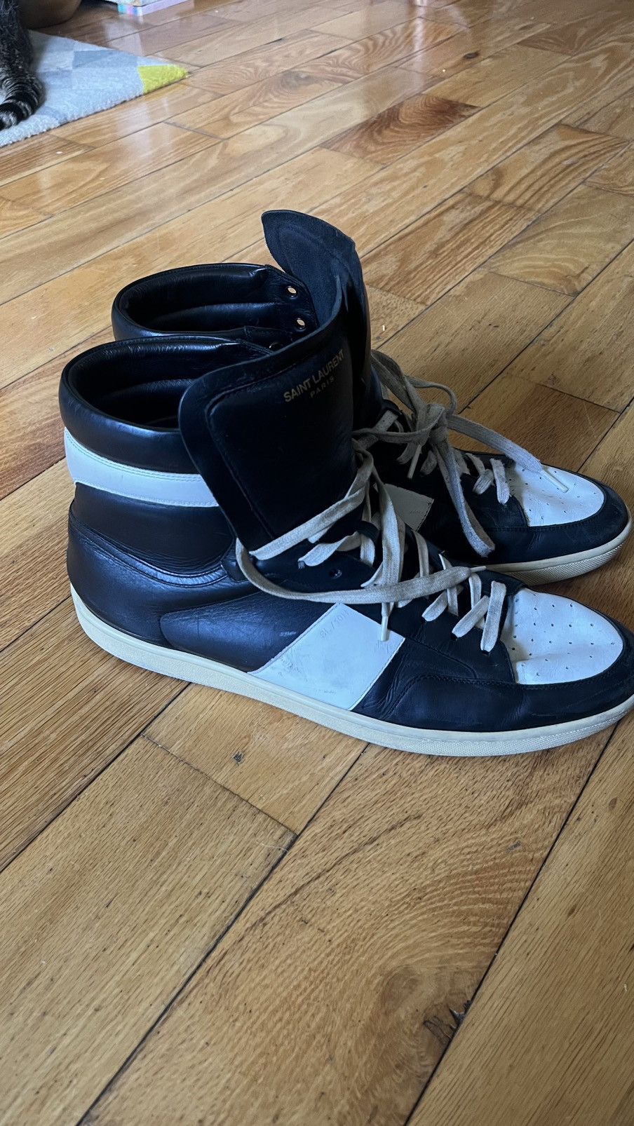 Saint Laurent Paris Saint Laurent basketball HighTop sneaker Size US 13 / EU 46 - 1 Thumbnail
