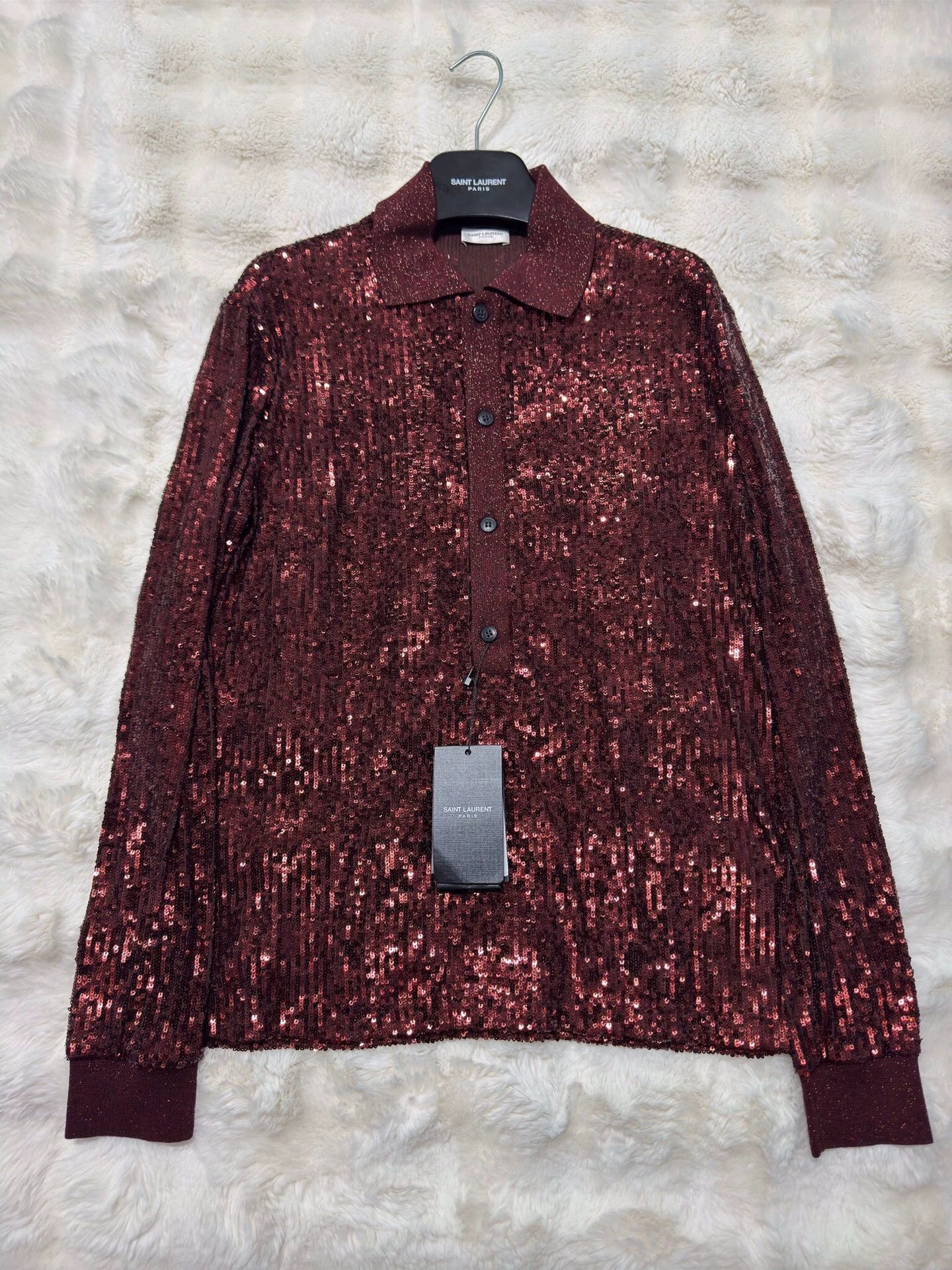 Saint Laurent Paris Saint Laurent Paris Sequin bead shirt Size US S / EU 44-46 / 1 - 8 Thumbnail