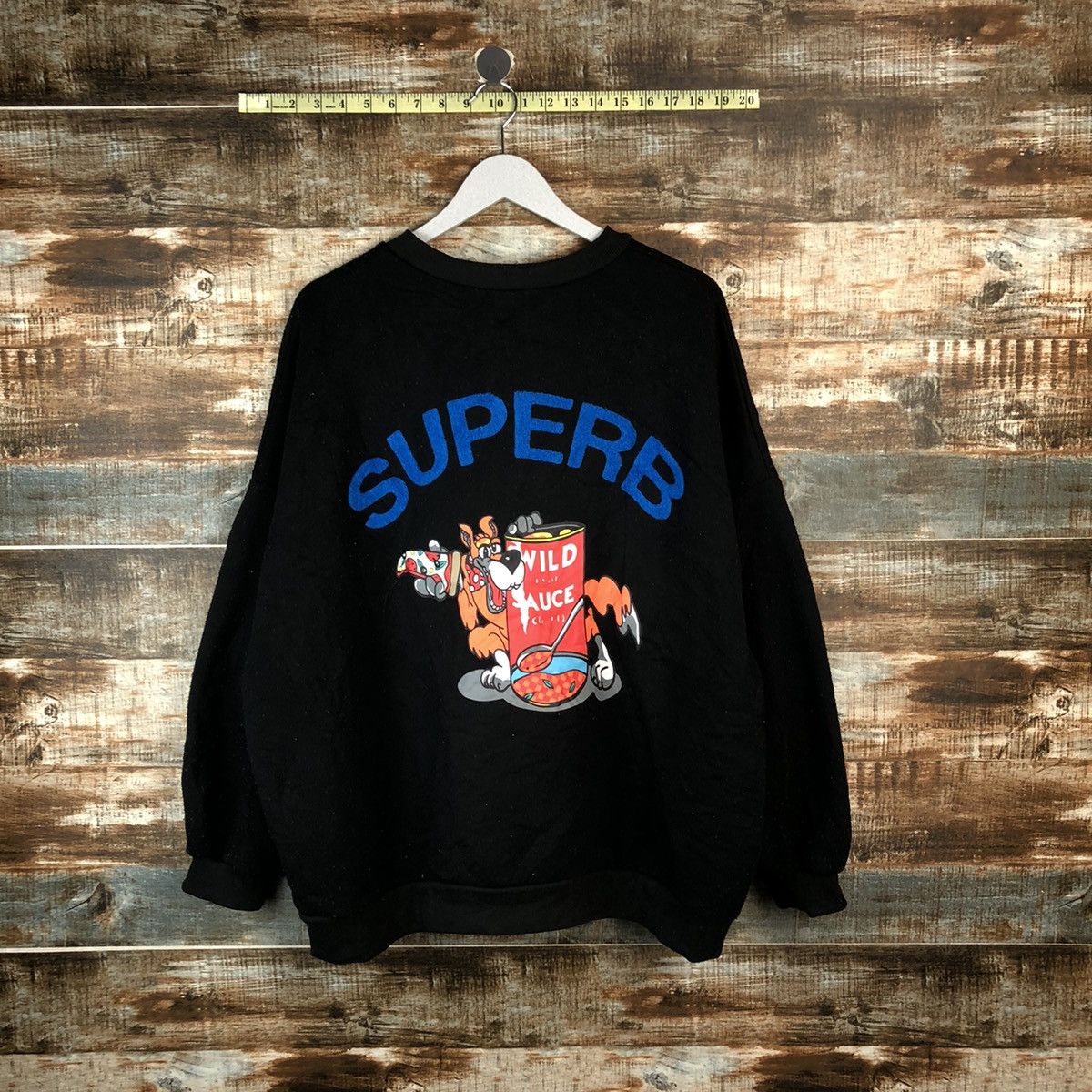 Japanese Brand Sureve Superb cartoon big logo Black Sweatshirt #A2037 Size US L / EU 52-54 / 3 - 1 Thumbnail