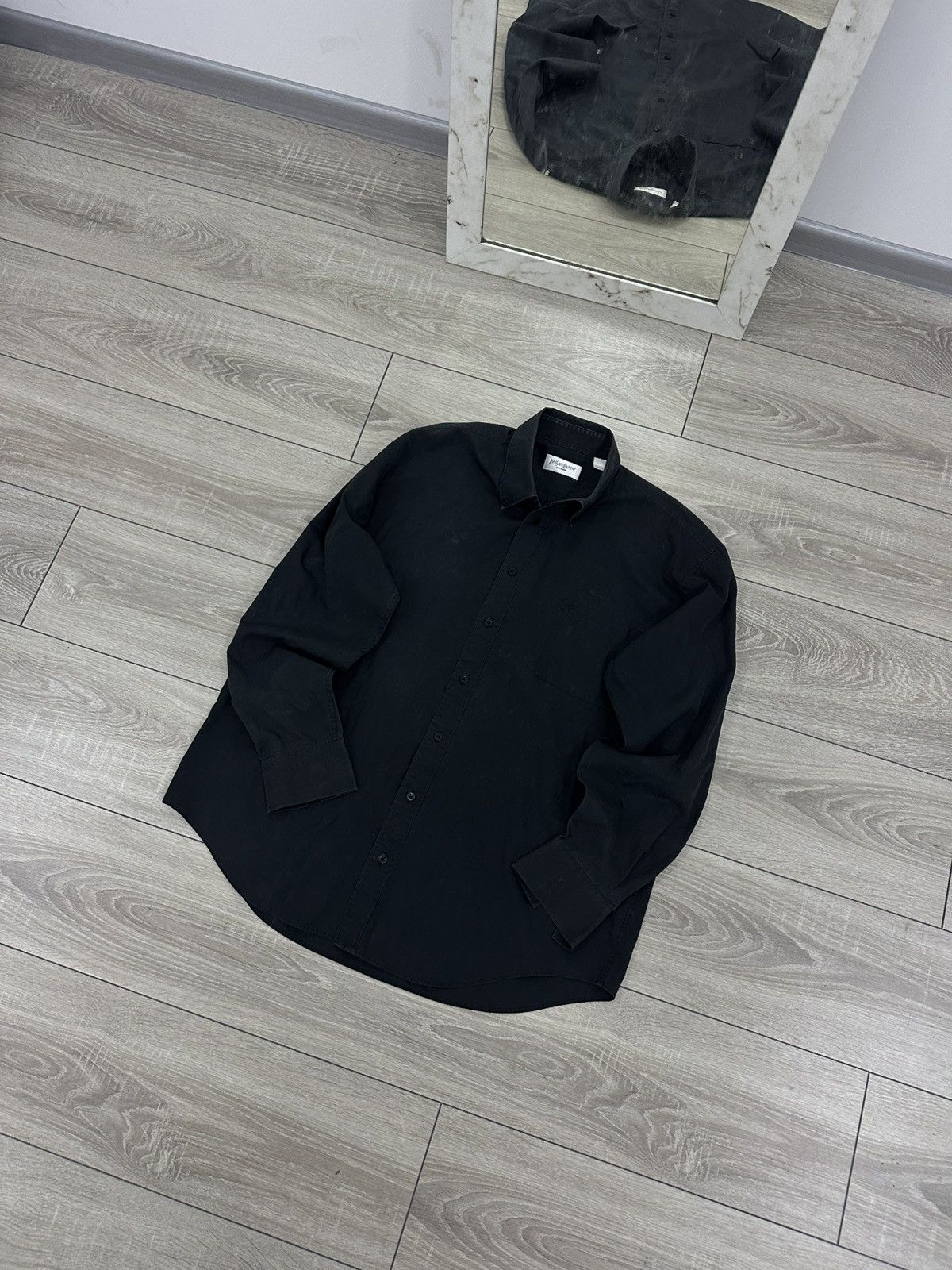 Yves Saint Laurent Yves Saint Laurent YSL Black Shirt Luxury Style Size US M / EU 48-50 / 2 - 4 Thumbnail