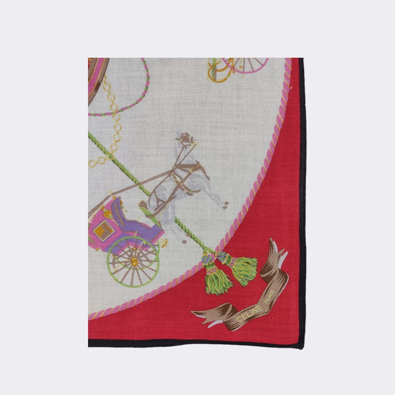 Celine Vintage Celine Handkerchief Neckerchief Bandana H377M Size ONE SIZE - 3 Thumbnail