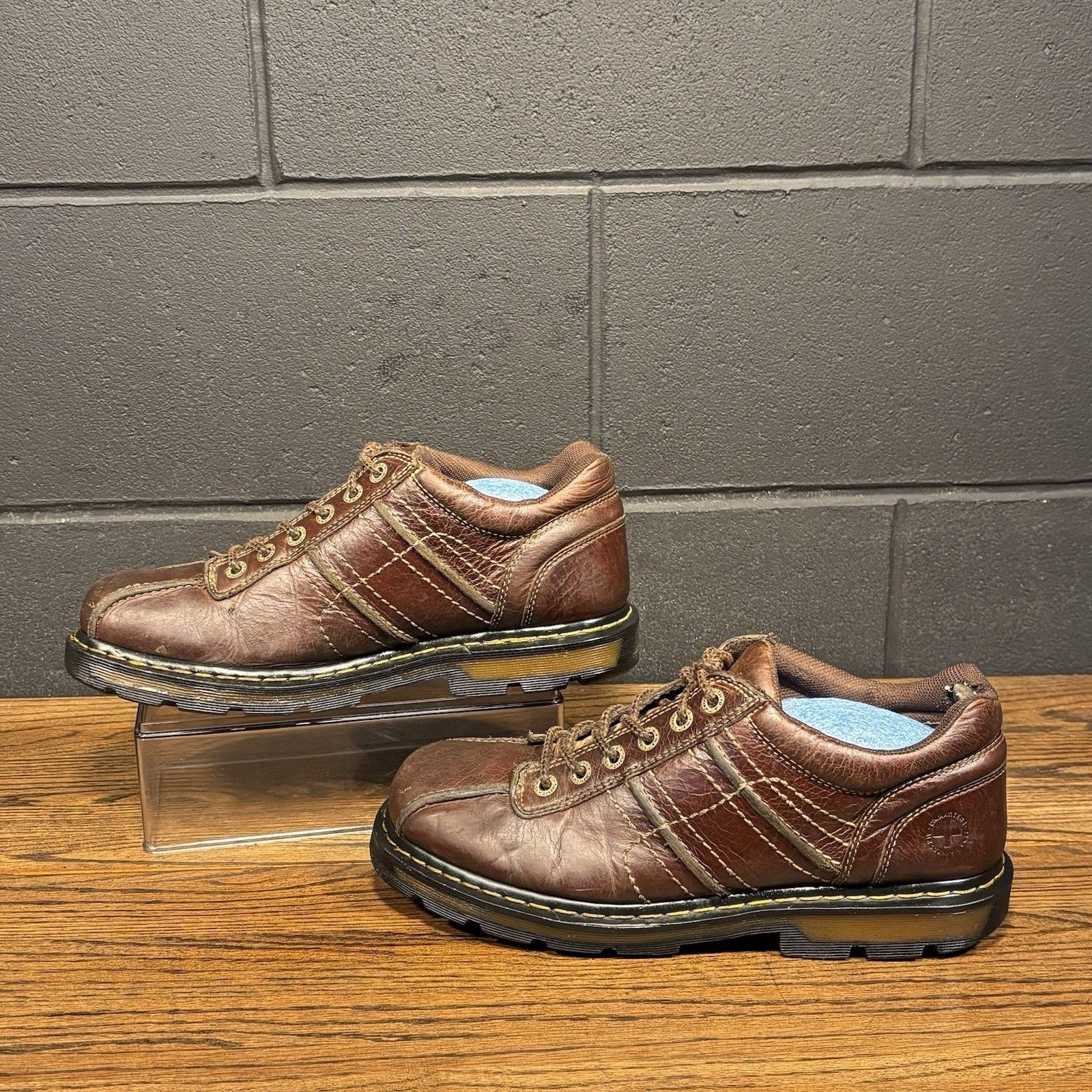 Dr Martens Dr. Martens Elliot Chunky Brown Leather Oxford Dress Shoes, Men's (Size 11.5)