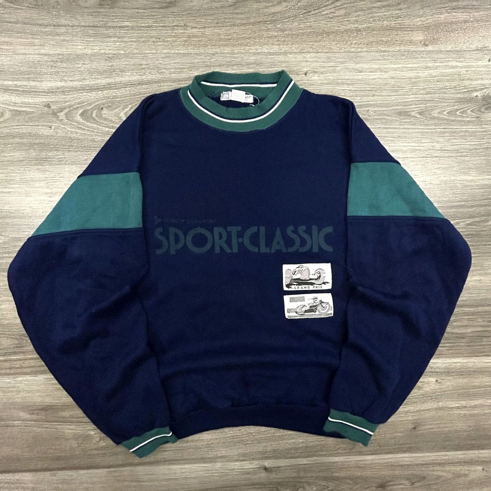Dunlop Dunlop Sport Sweatshirt Mens Large Colorblock Crewneck Racing Cars 80s Size US L / EU 52-54 / 3 - 2 Thumbnail