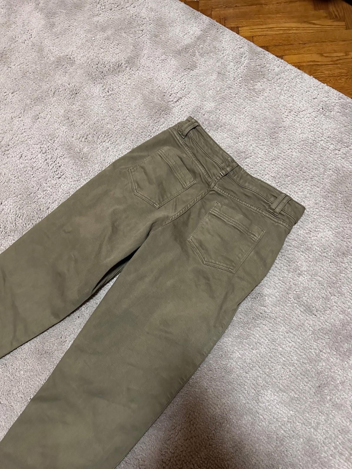 Sezane Sezane Manu Wide Leg Low Rise Pleated Trousers Green Size 40 Size 40" / US 18 - 7 Thumbnail