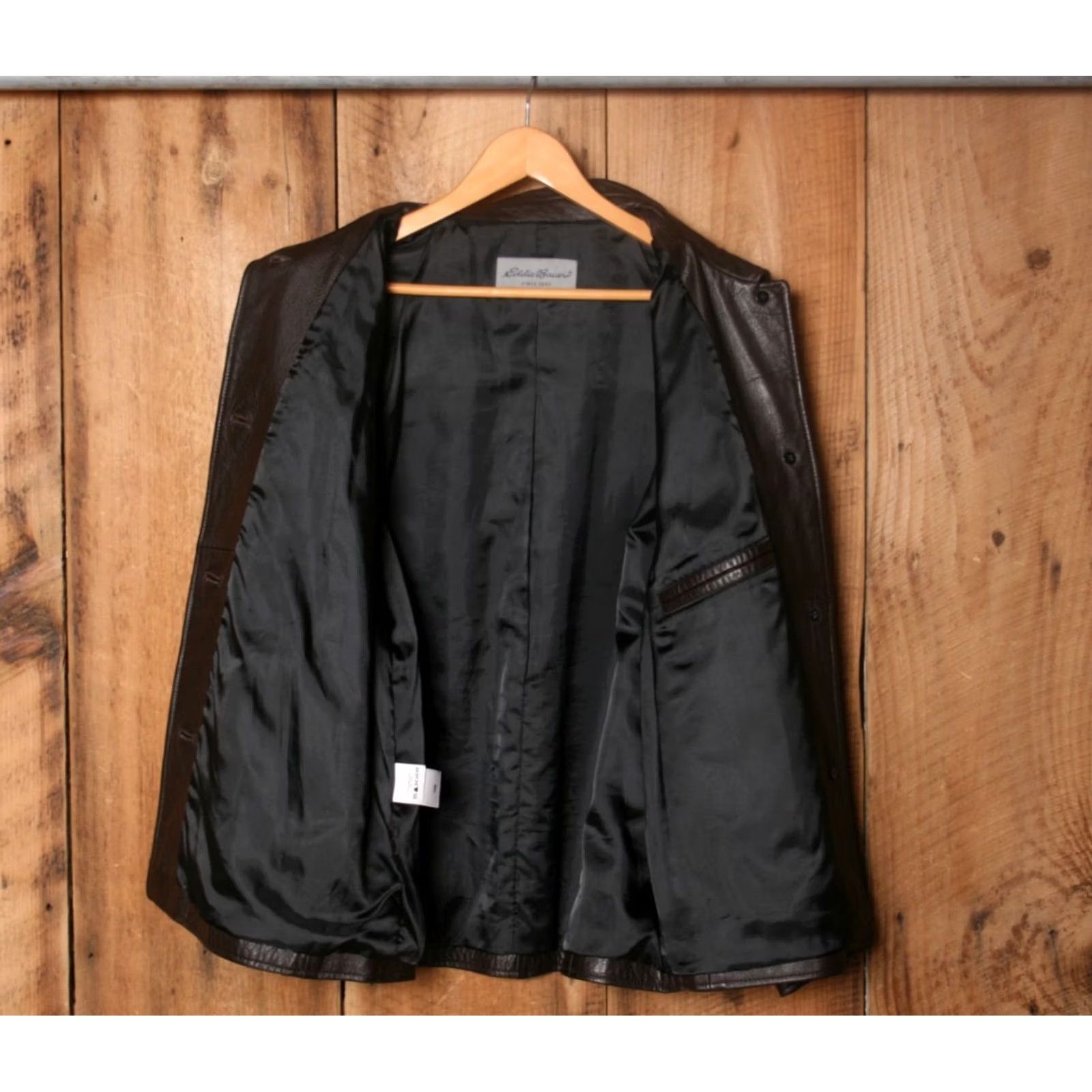 Eddie Bauer EDDIE BAUER Leather Jacket Women's L Brown 4-Button Basic Jacket Size L Vintage? (No Tag) Size L / US 10 / IT 46 - 7 Thumbnail