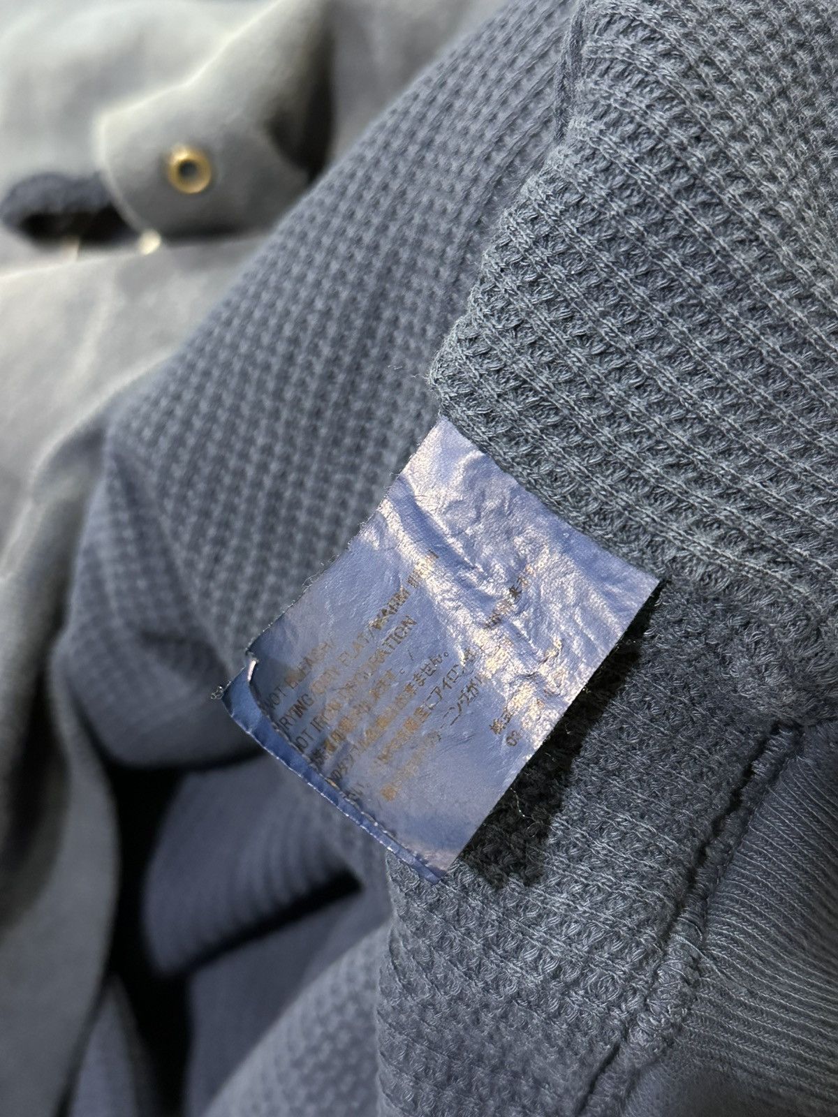 READYMADE Readymade Navy Washed Distressed Dirty Double Layered Hoodie Size US M / EU 48-50 / 2 - 15 Thumbnail