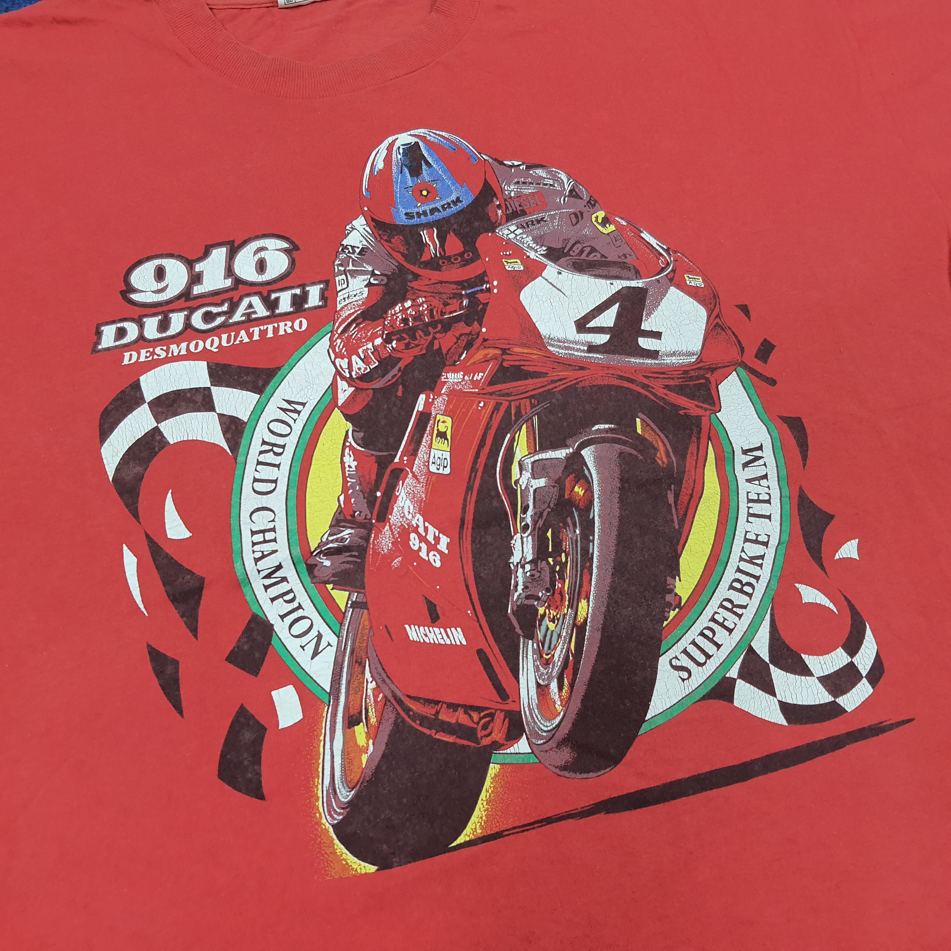 Ducati × Vintage Vintage Ducati Superbike 916 Tshirt Size US XXL / EU 58 / 5 - 2 Thumbnail