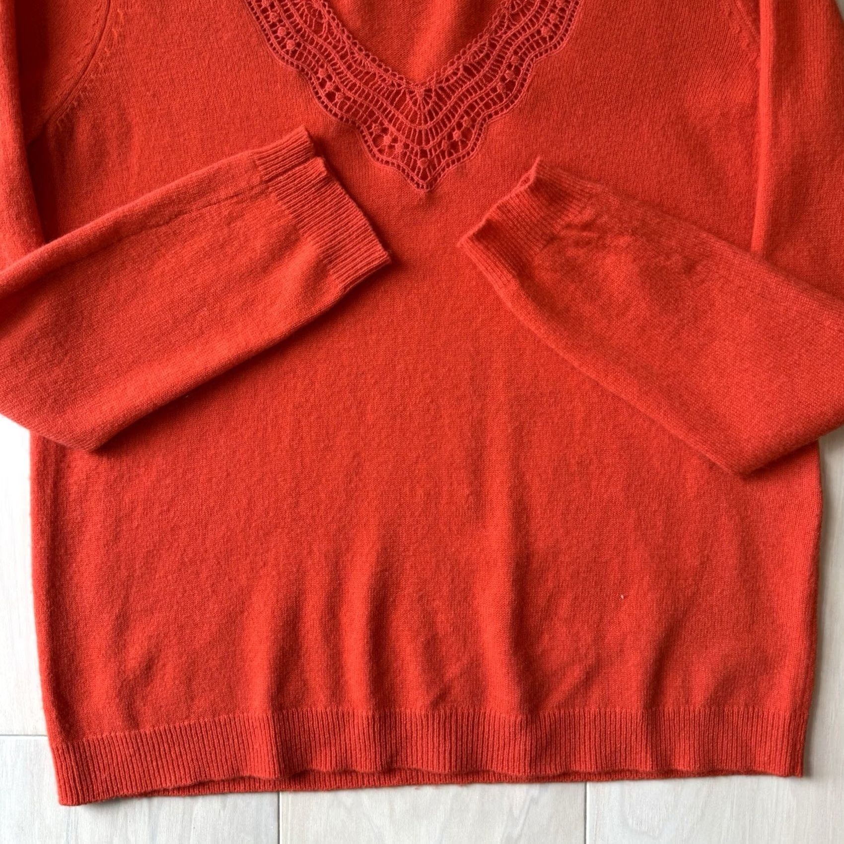 Vintage Sezane Janelle Sweater Women's Small Red Wool Cashmere Glam Boho New York Size S / US 4 / IT 40 - 5 Thumbnail