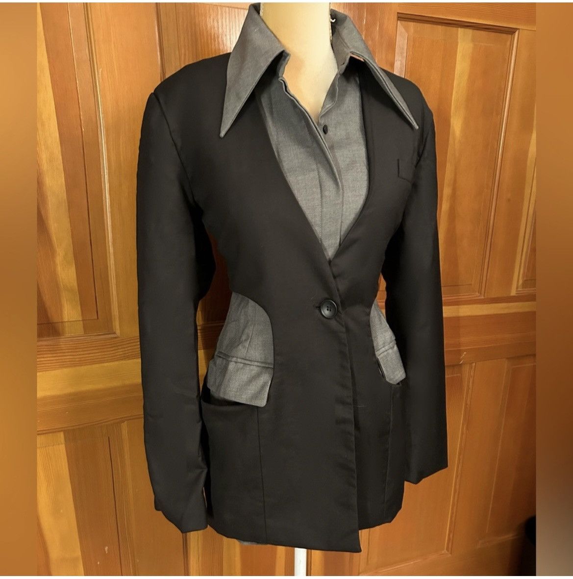 Designer × Other NWT, Lavishly Paris Women’s Hollow Out Layered Blazer Size M / US 6-8 / IT 42-44 - 5 Thumbnail