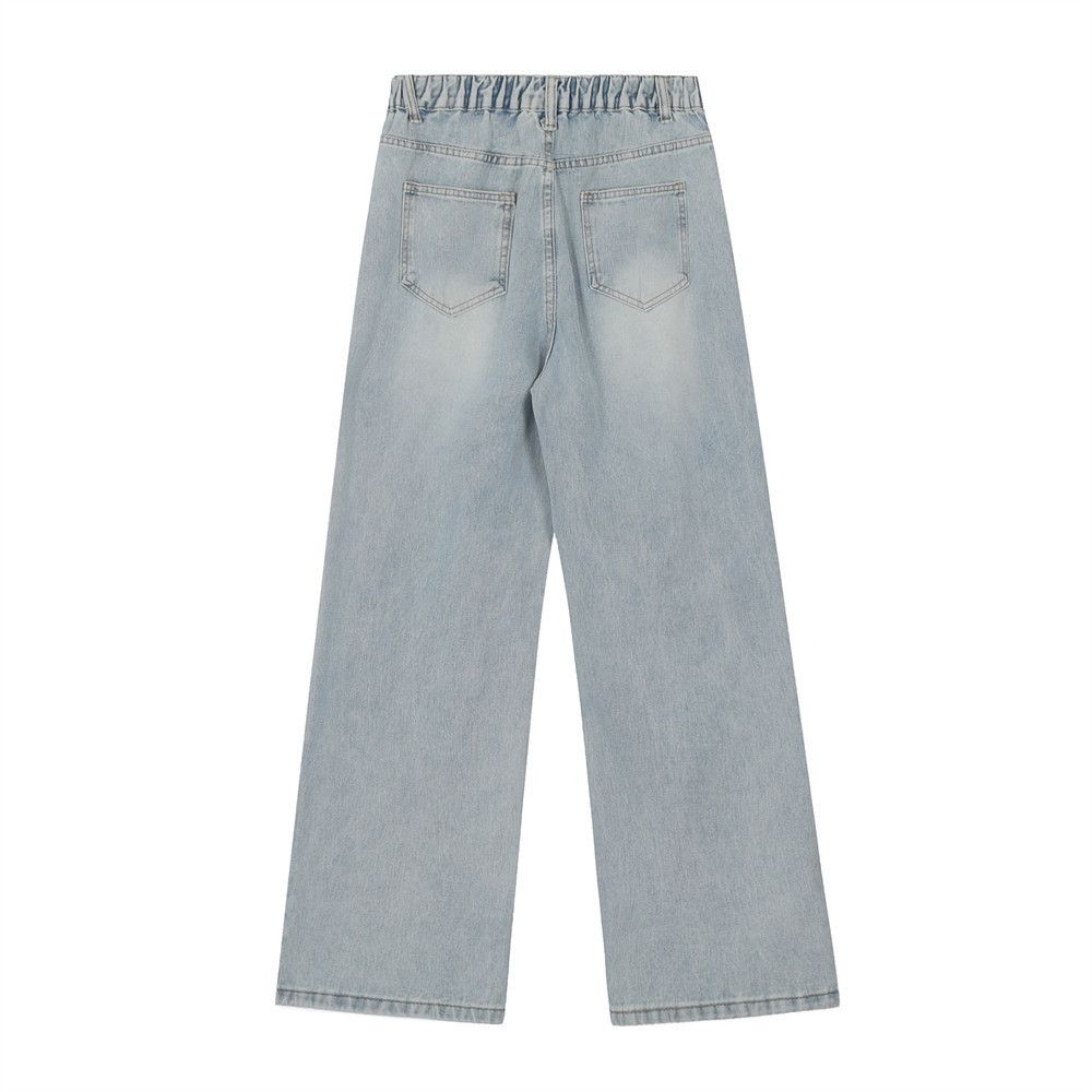 Japanese Brand × Jean Rose print high street trend loose casual straight jeans Size US 32 / EU 48 - 2 Thumbnail