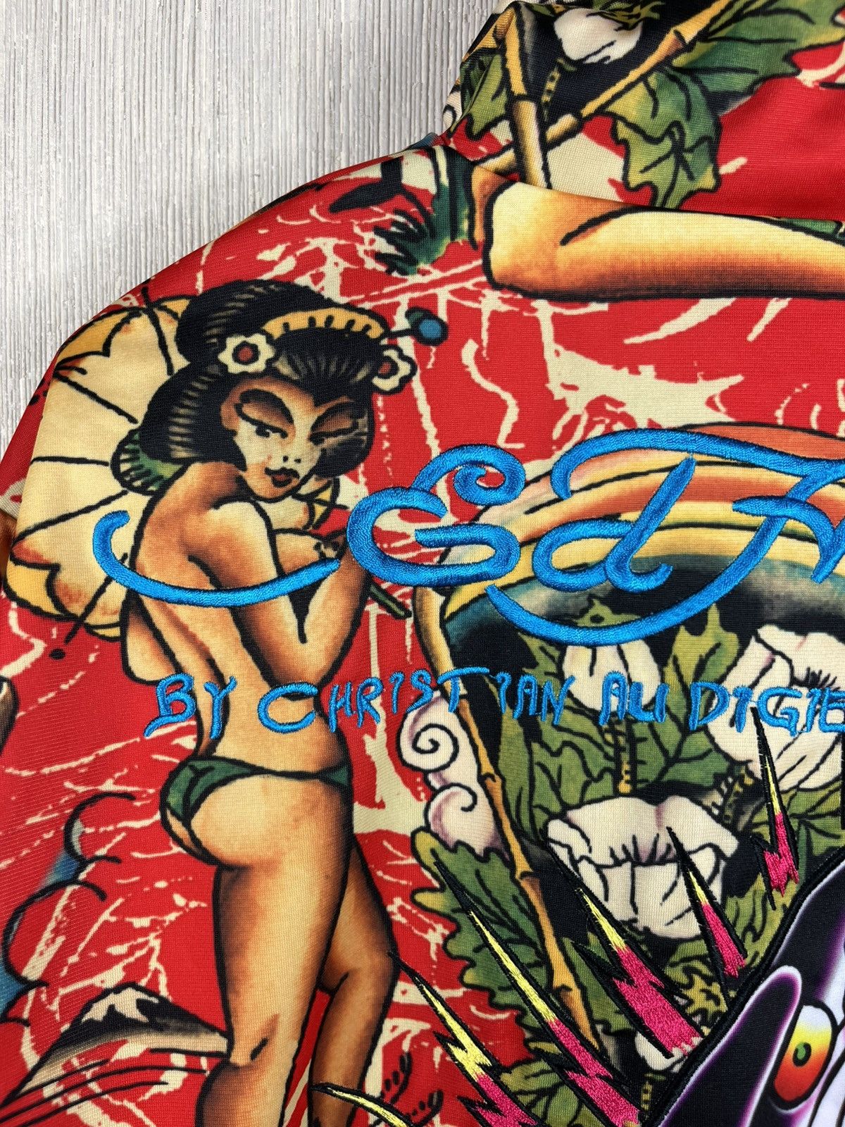 Ed Hardy Vintage Ed Hardy Christian Audigier zip y2k hoodie sexy girl Size US M / EU 48-50 / 2 - 13 Thumbnail