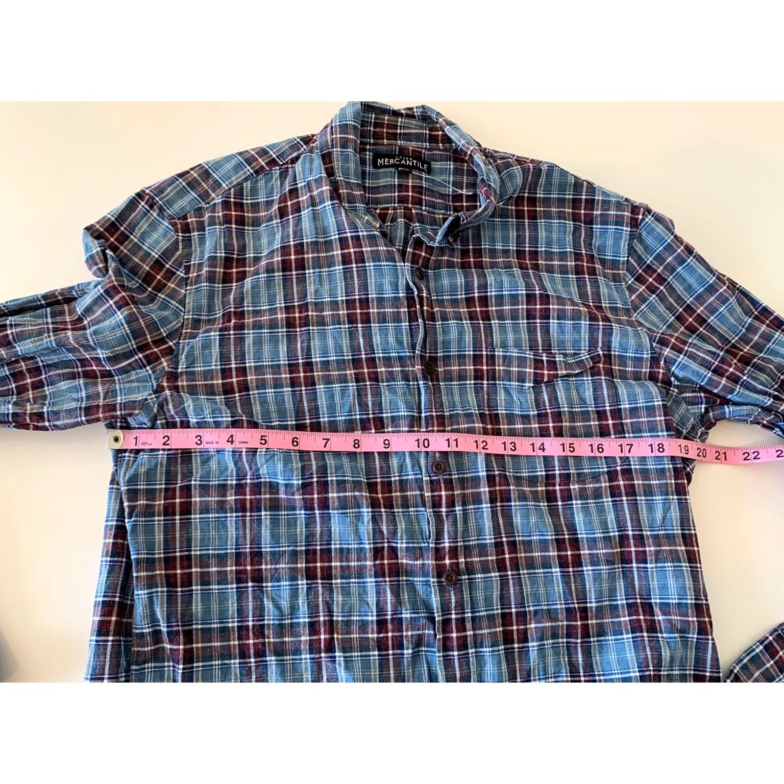 J.Crew J.CREW Shirt Button-Up Plaid Long Sleeve Men Large Blue Size US L / EU 52-54 / 3 - 3 Thumbnail