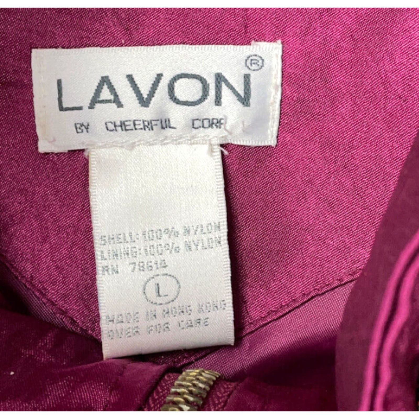 Vintage VINTAGE Lavon 90s Windbreaker Jacket Women's Large Pink Floral Quilted Lightweight Full-Zip Retro Size L / US 10 / IT 46 - 4 Thumbnail