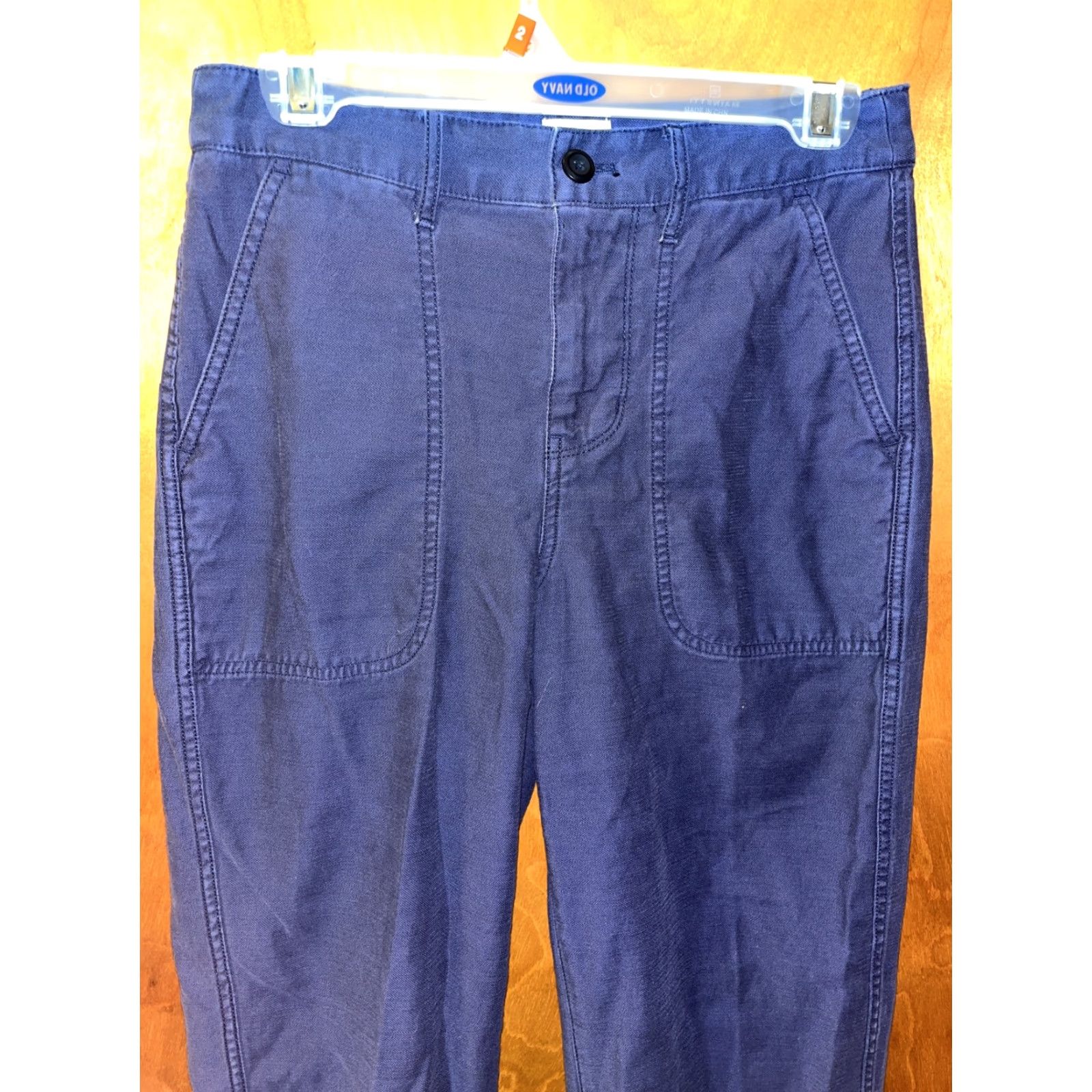 J.Crew Vintage J.CREW Cotton Blue Dress Pants Women Size 2 Bohemian Front Pockets City Casual Size 26" / US 2 / IT 38 - 2 Thumbnail