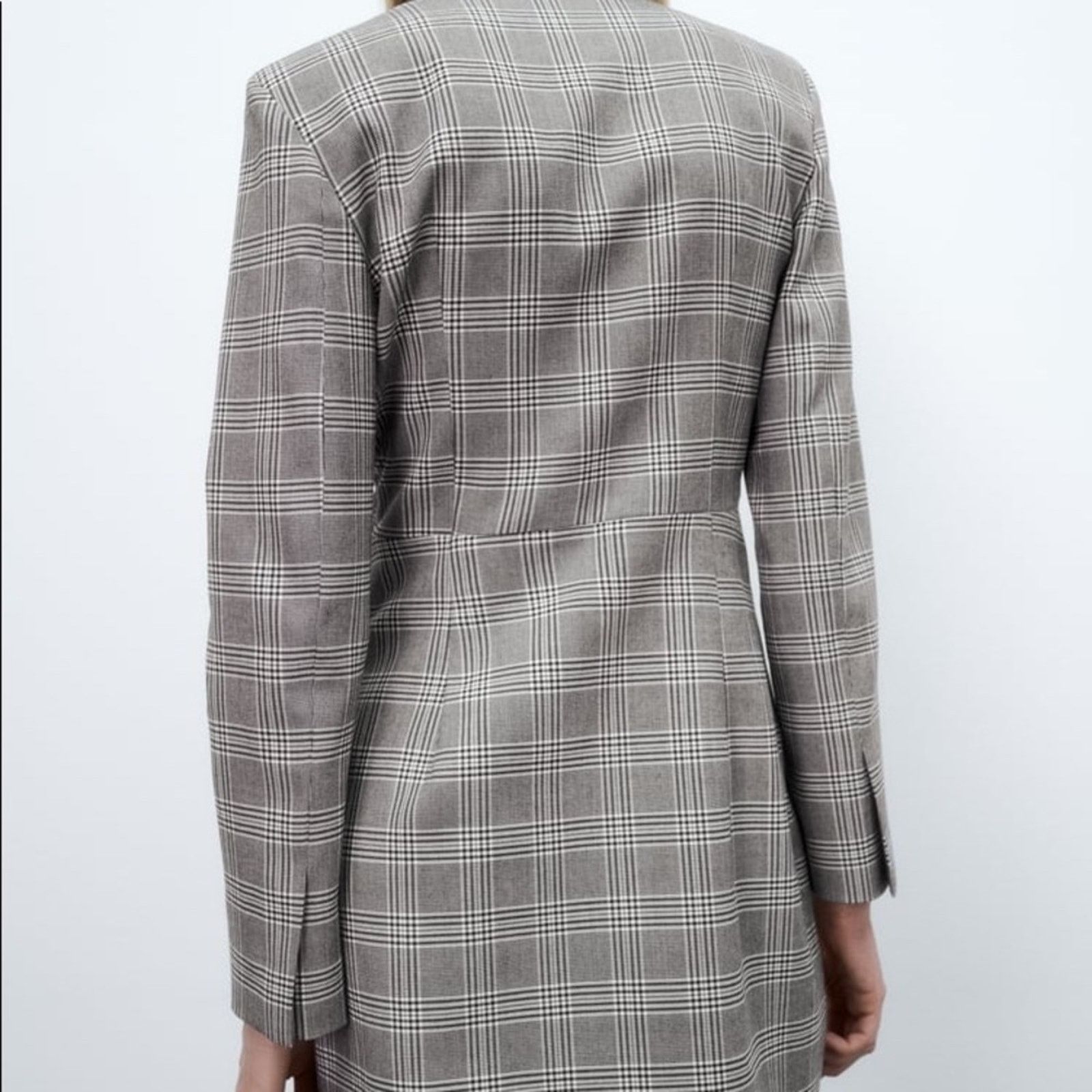 Zara ZARA BLOGGER FAVORITE PLAID BLAZER DRESS Size M / US 6-8 / IT 42-44 - 12 Thumbnail