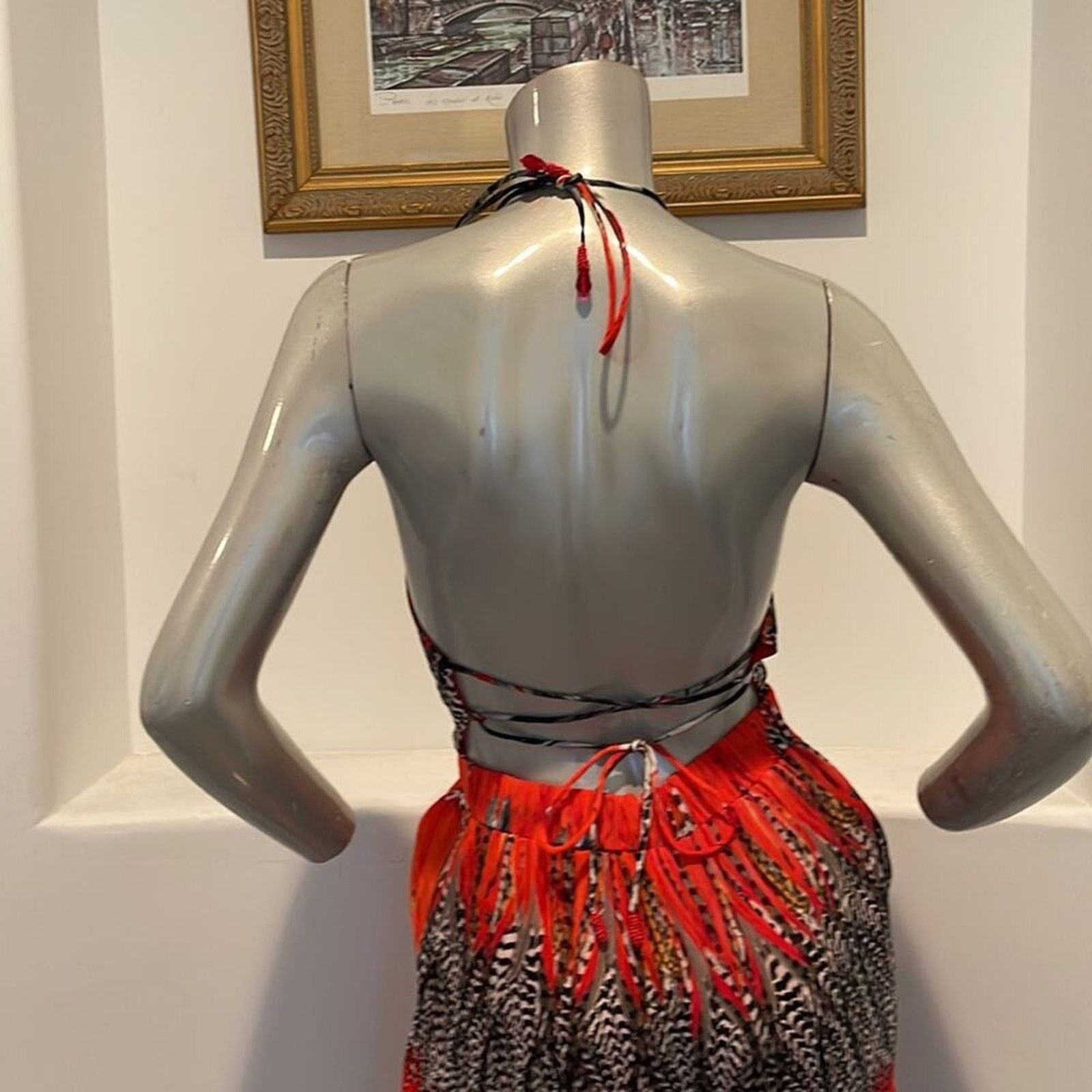 Other Shahida Parides Woodpecker Red Multi Palazzo Jumpsuit Size S Size 27" / US 4 / IT 40 - 11 Thumbnail