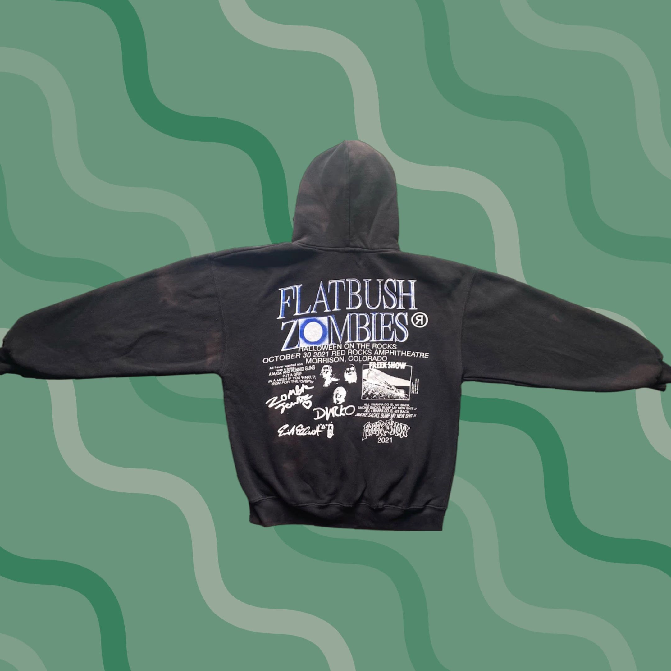 Vintage Flatbush Zombies Hoodie Mens Medium Black Halloween Freek Show 2021 On The Rocks Flatbush Zombies Size US M / EU 48-50 / 2 - 1 Thumbnail