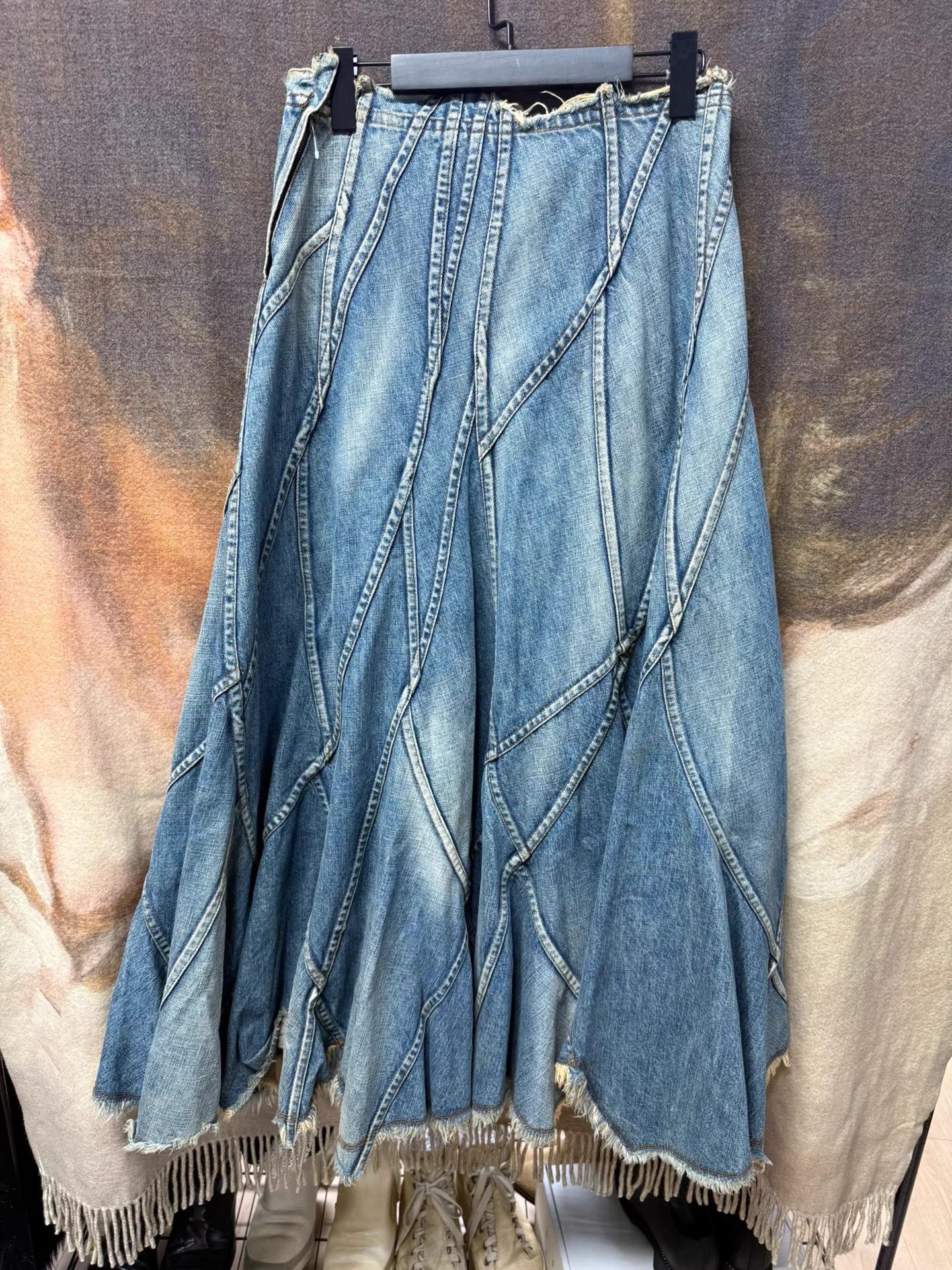 Junya Watanabe Junya Watanabe CDG Washed Panel Maxi Skirt K20 Size 24" / US 00 / IT 34 - 6 Thumbnail