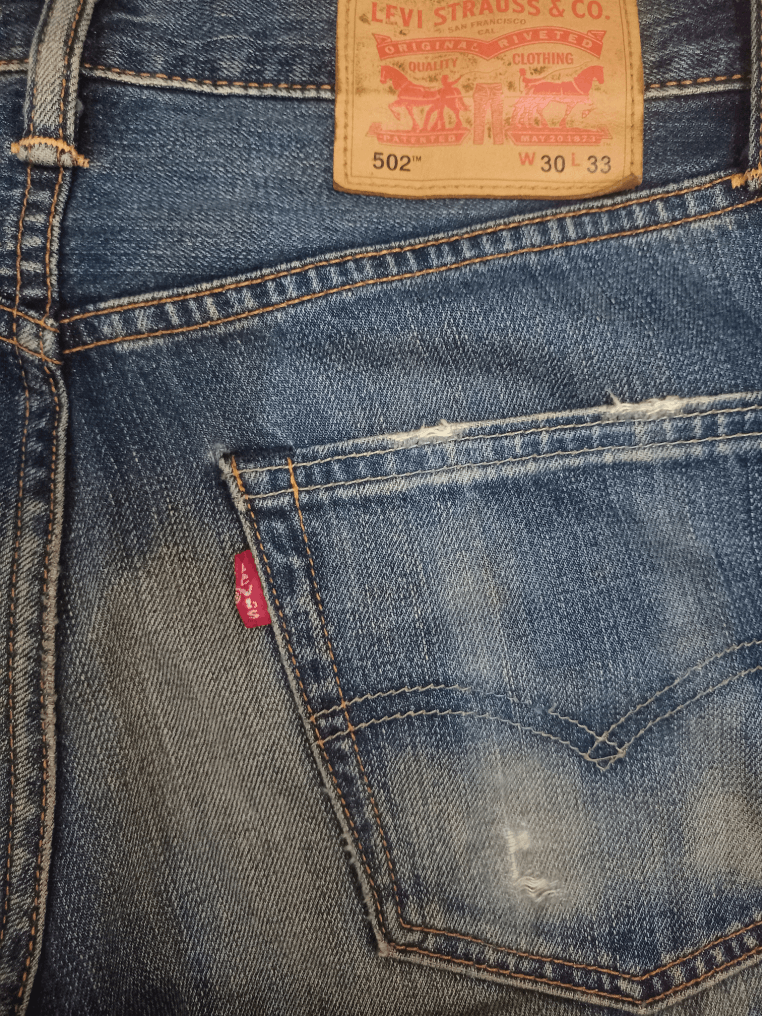 Levi's × Levi's Vintage Clothing Vintage Levis 502 Sashiko Style Patchwork Jeans Size US 30 / EU 46 - 9 Thumbnail