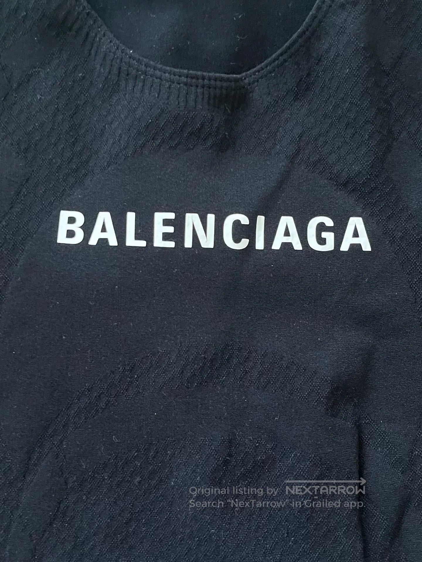 Balenciaga Balenciaga Black Logo Print Short Sleeve T. Size M / US 6-8 / IT 42-44 - 3 Thumbnail