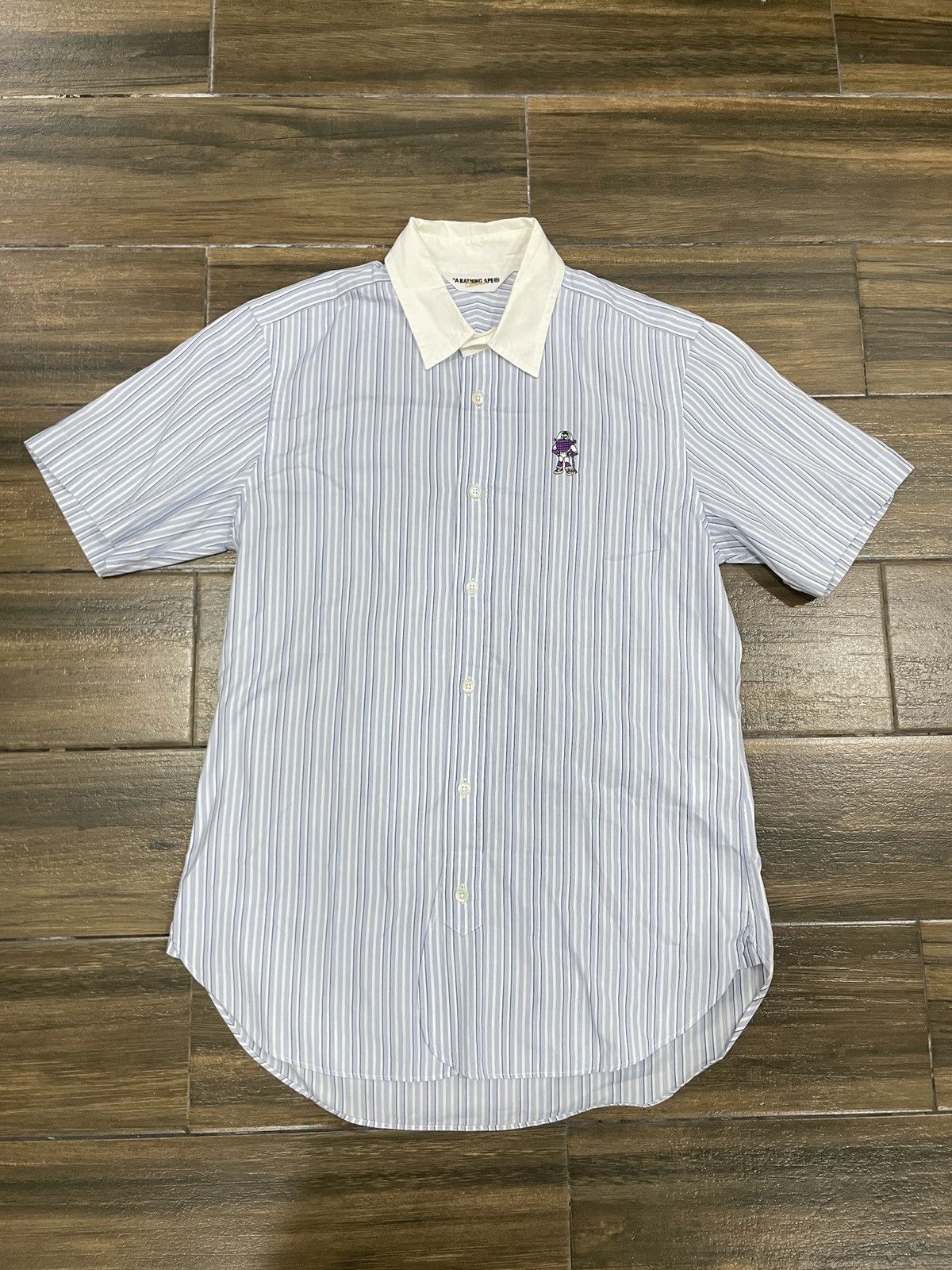 Bape Bape Classic Striped Buttons Shirt Size US S / EU 44-46 / 1 - 1 Thumbnail