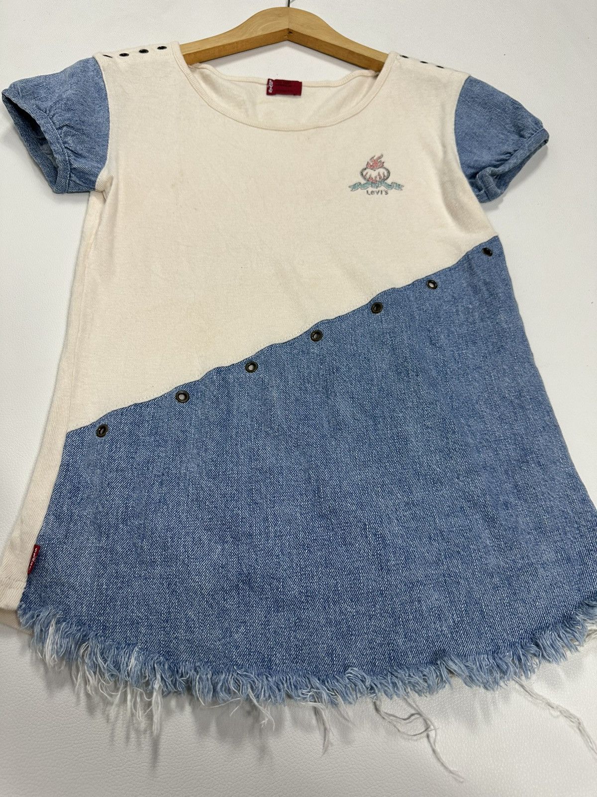 Levi's × Levi's Vintage Clothing × Vintage Vintage Levi’s Sample Hybrid Tshirt Denim and Cotton Size S / US 4 / IT 40 - 2 Thumbnail