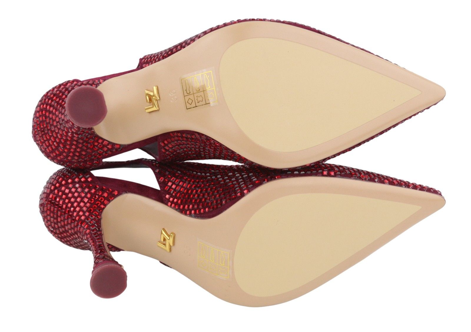 Other LOLA CRUZ NOWA EU36 Red Leather Cristal Shiny Pointed 87547 Size US 5 / IT 35 - 9 Thumbnail
