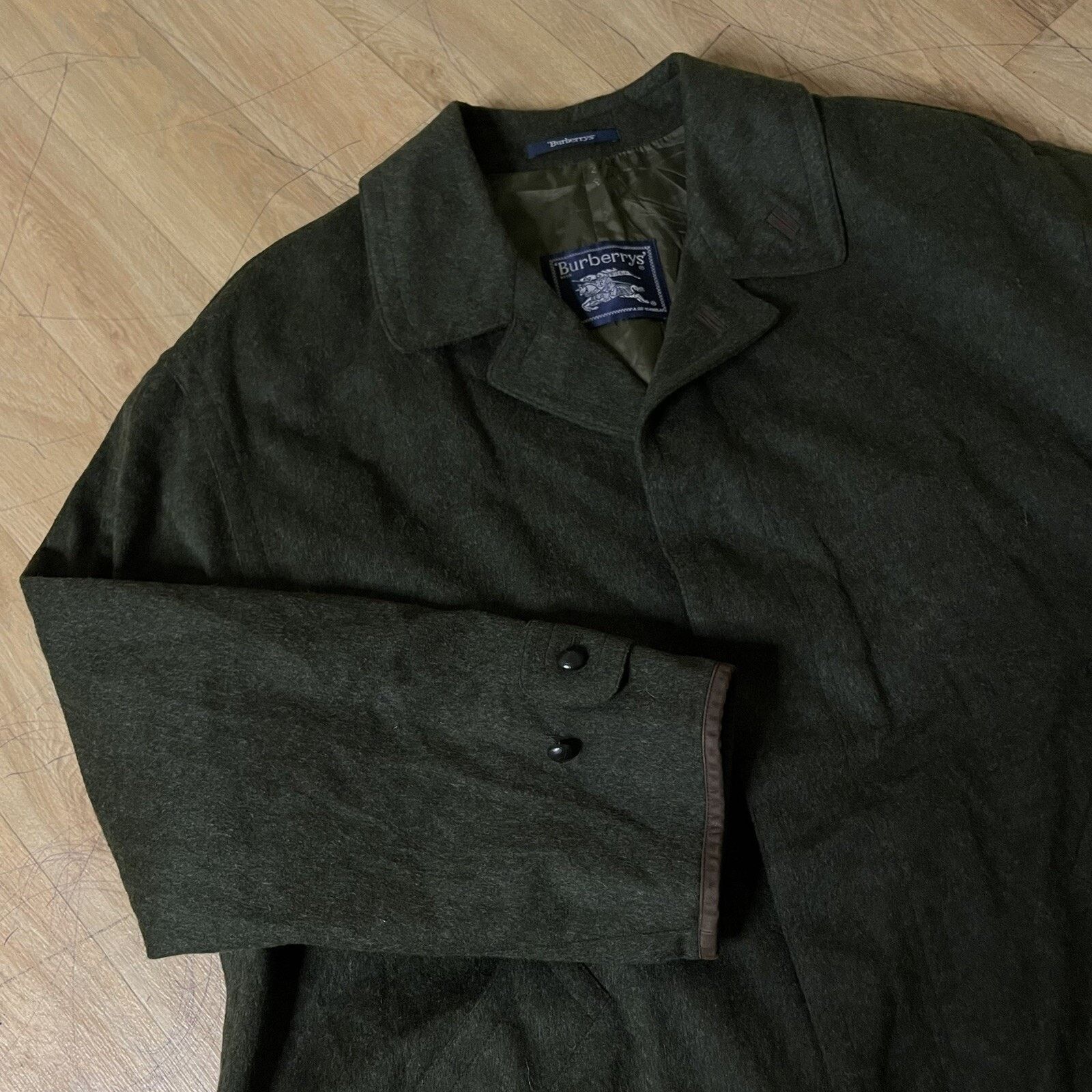Burberry Burberry Trench Coat jacket ALPACA VIRGIN WOOL green olive Size US XL / EU 56 / 4 - 1 Thumbnail