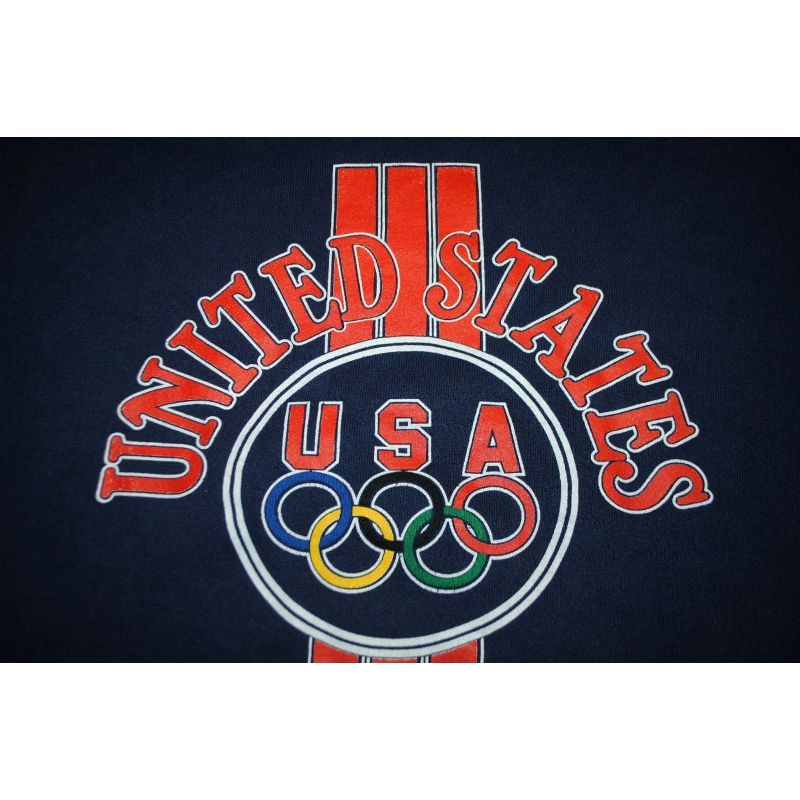 Hanes VINTAGE USA OLYMPICS SWEATSHIRT | OFFICIAL USOC LICENSED PRODUCT XL | Hanes | Blue | Long Sleeve | 90s Mens Adults XL Size US XL / EU 56 / 4 - 2 Thumbnail