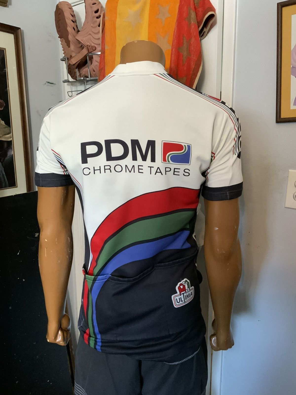 Vintage Vintage 80s 90s Ultima PDM Cycling Team Italy 1/4 Zip Jersey Size US L / EU 52-54 / 3 - 17 Thumbnail