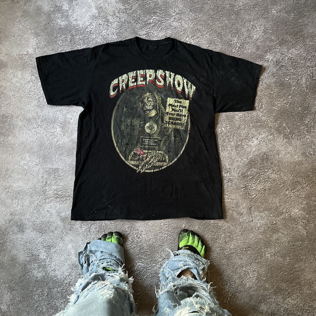 Vintage Vintage 90s Creepshow Horror Graphic Tee Faded Black Baggy L Size US L / EU 52-54 / 3 - 1 Thumbnail