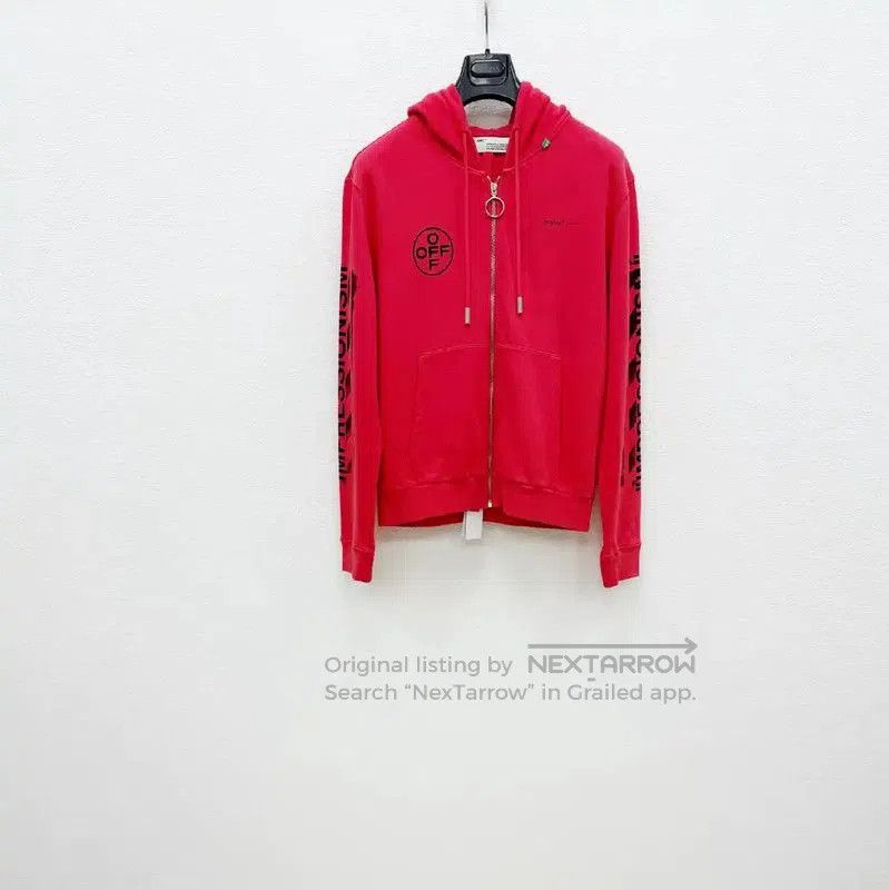 Off-White Off-White Red Long Sleeve Hoodie for Men . Size US M / EU 48-50 / 2 - 1 Thumbnail