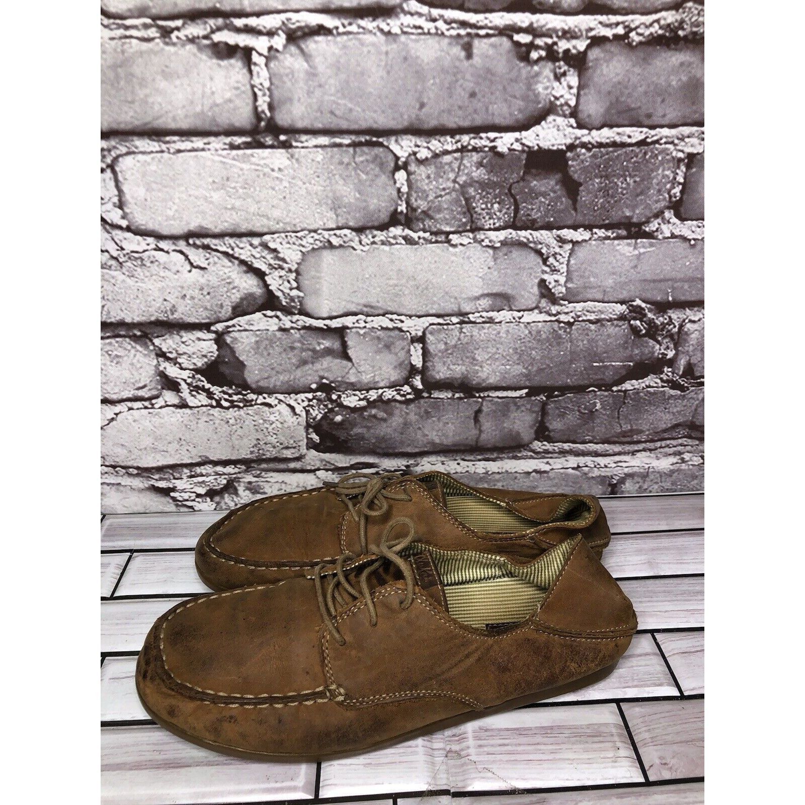 Olukai Olukai Heleuma Brown Leather Lace Up Casual Shoes Women’s Sz Size US 7.5 / IT 37.5 - 1 Thumbnail