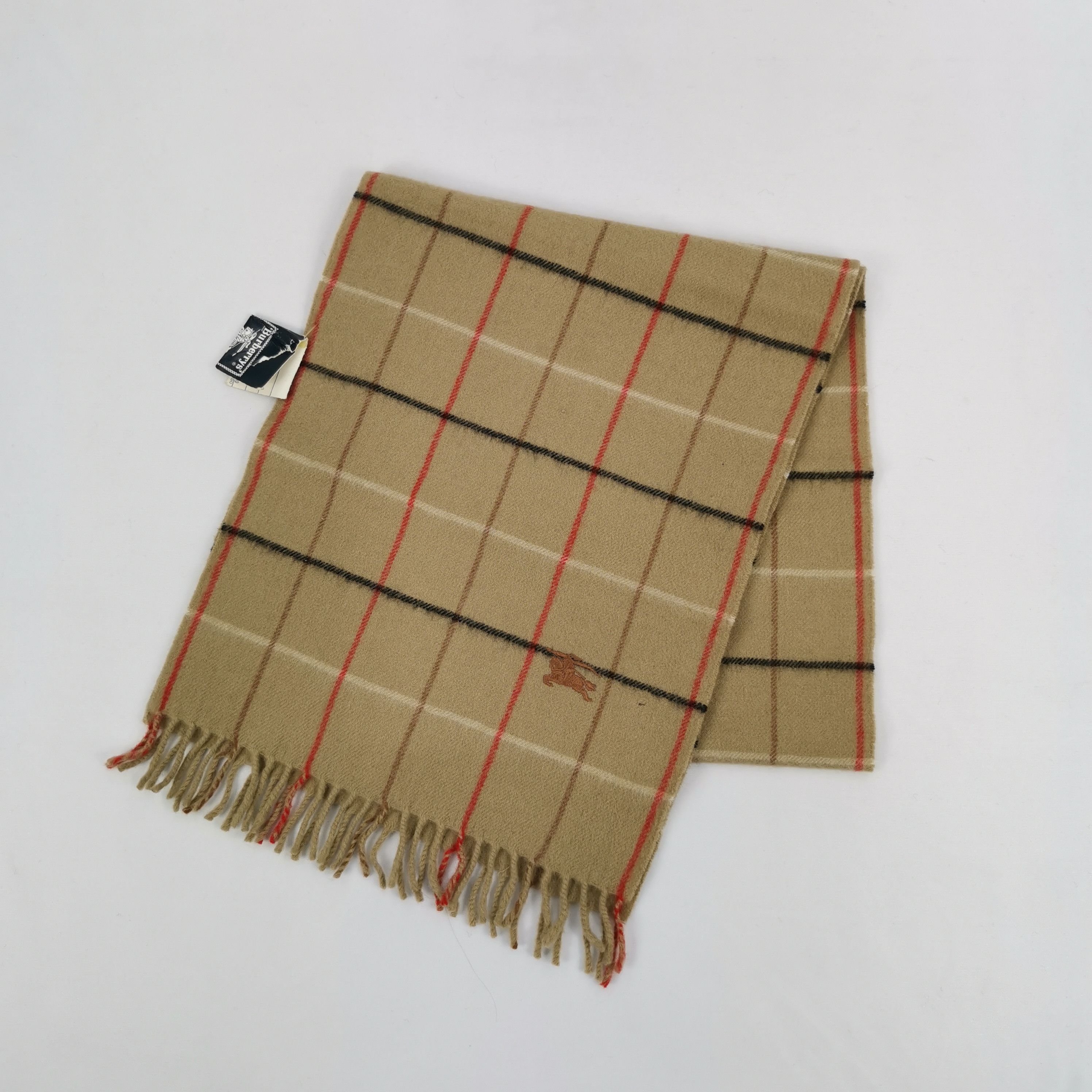 Burberry NWT Vintage Burberry Scarf Muffler Nova Check Wool Scarves Size ONE SIZE - 3 Thumbnail
