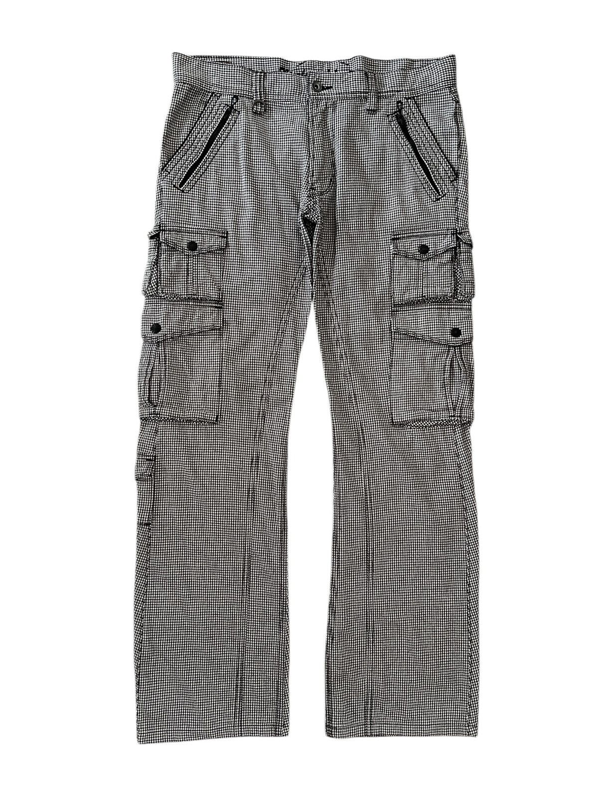 Nicole Club For Men Houndstooth Flare Cargo Pants