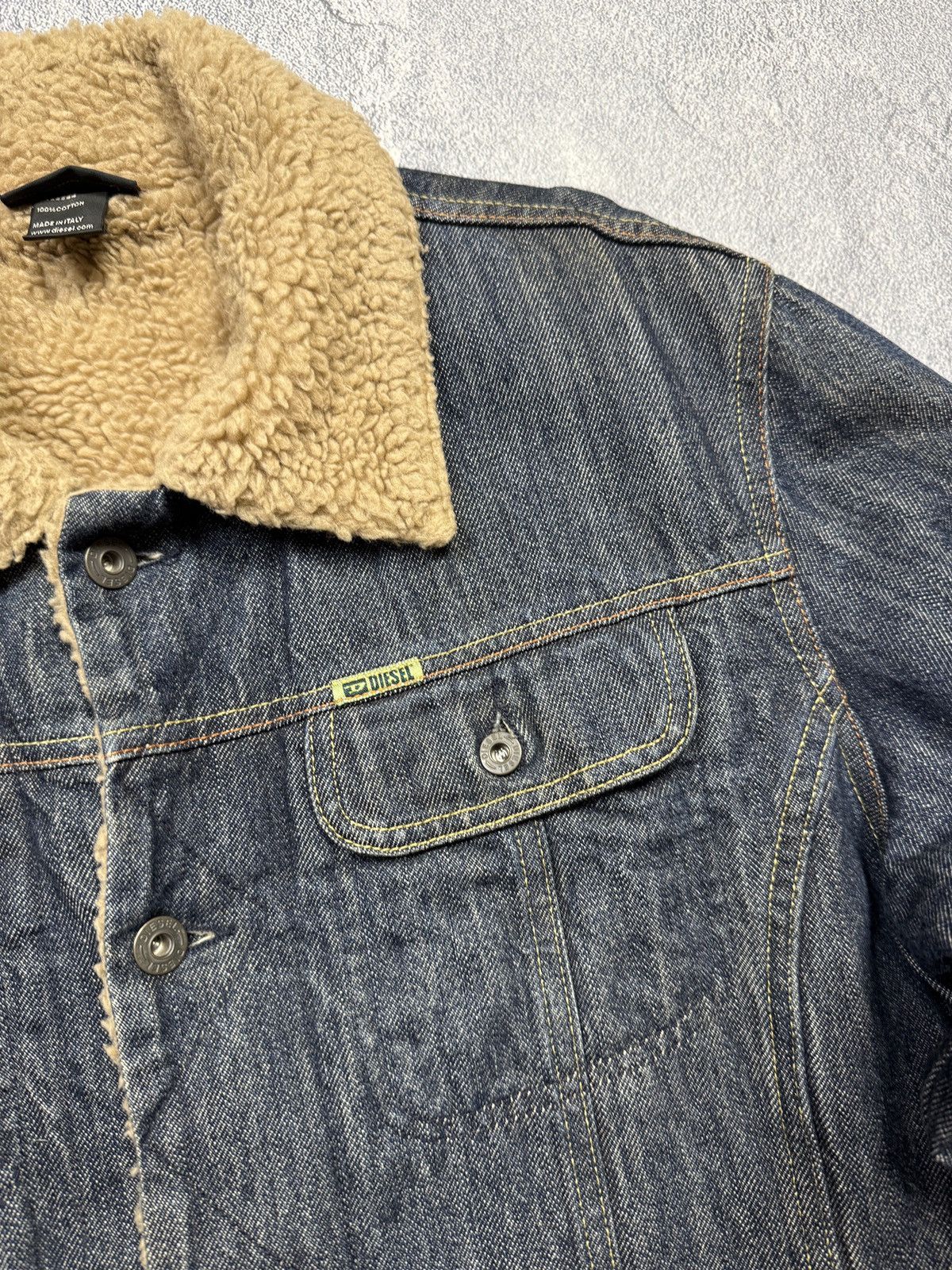 Diesel Diesel Denim Jeans Sherpa Fleece Jacket Size US L / EU 52-54 / 3 - 6 Thumbnail